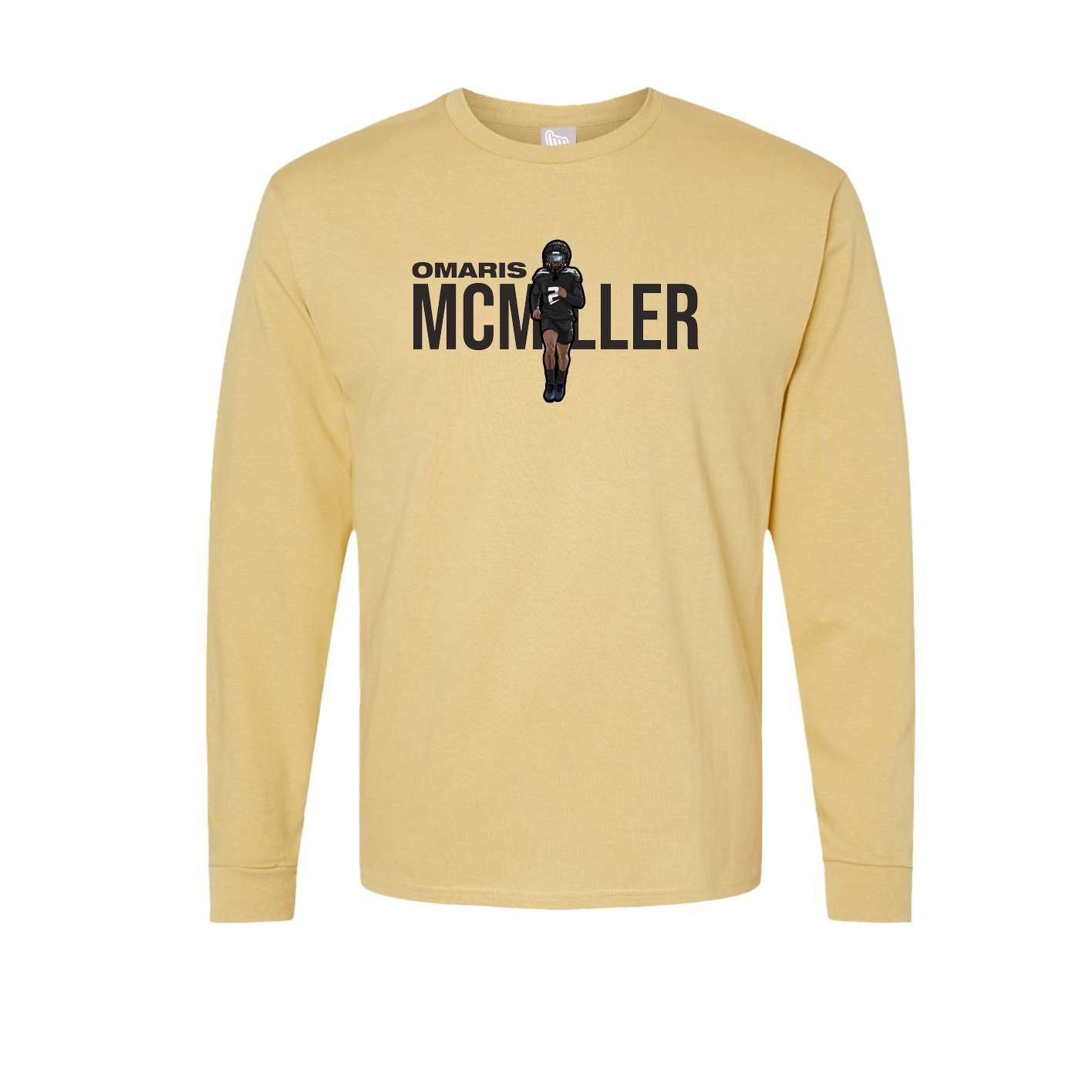 Long Sleeve Tee — Player Name in Vegas Gold