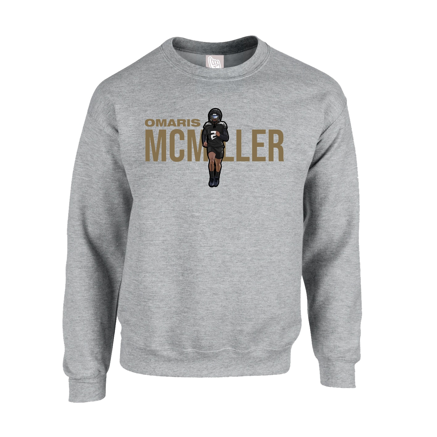 Fleece Crew — Player Name in Grey