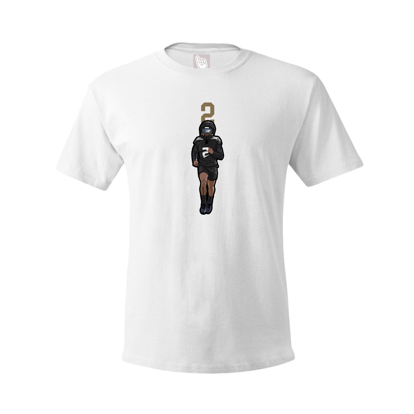Youth Tee — Number Top in White
