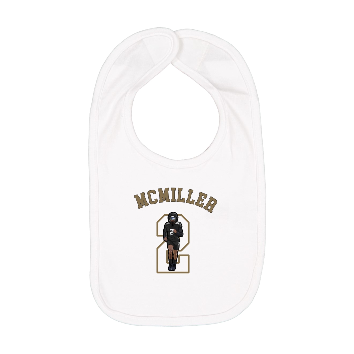 Infant Bib — Shirsey Arch in White