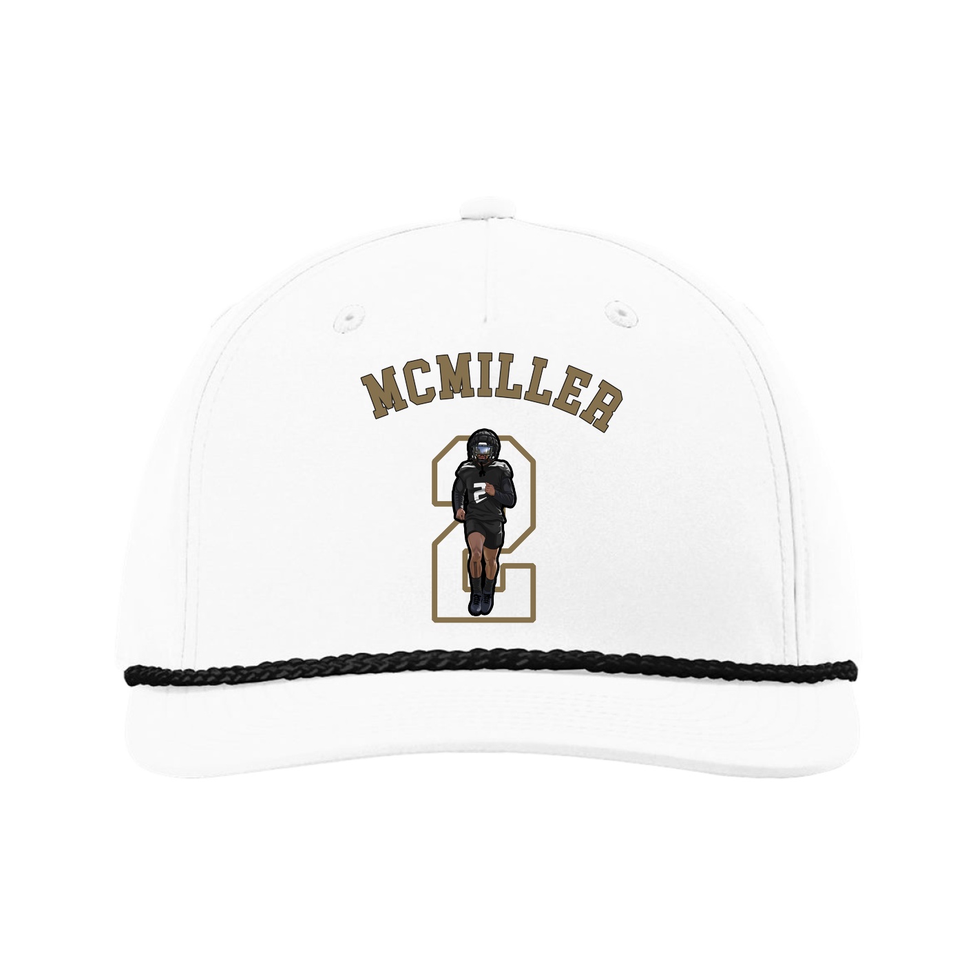 Five-Panel Classic Rope Cap — Shirsey Arch in White