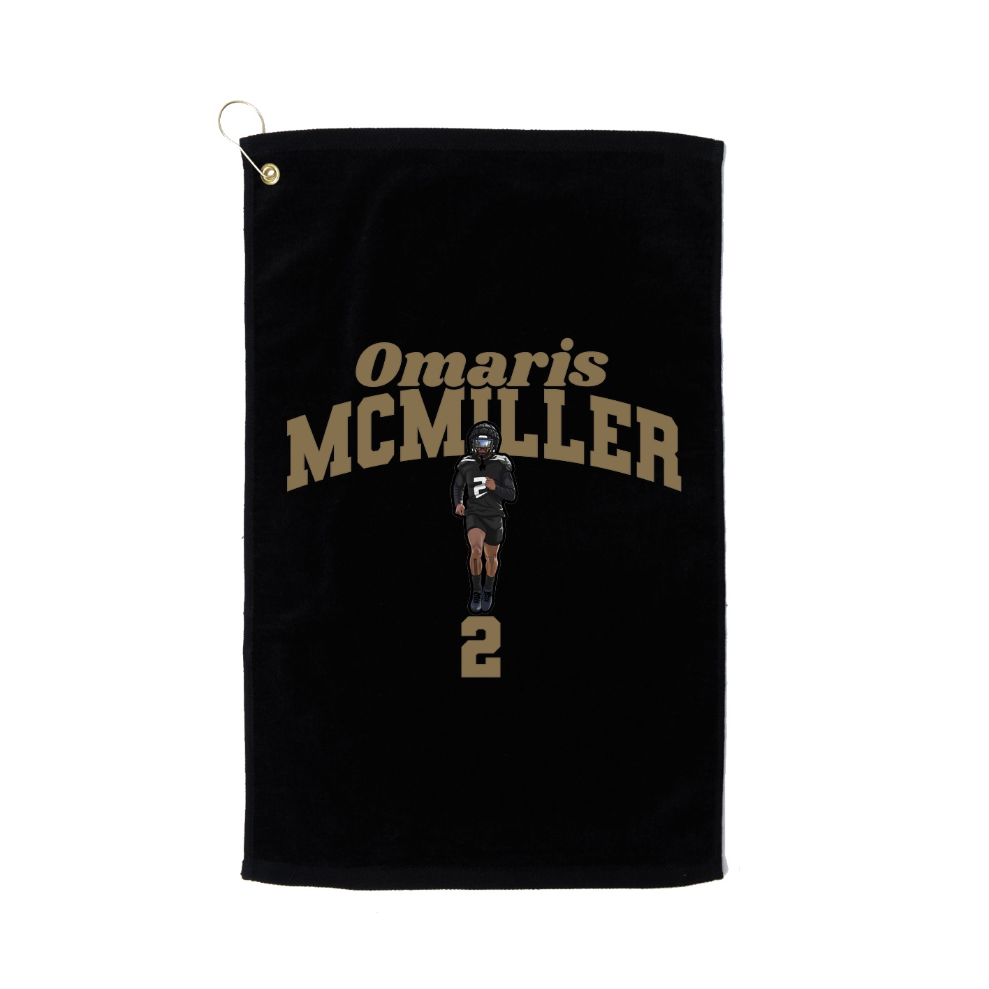 Golf Towel — Signature Arch in Black