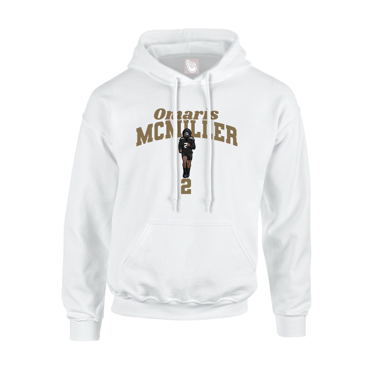 Hoodie — Signature Arch in White