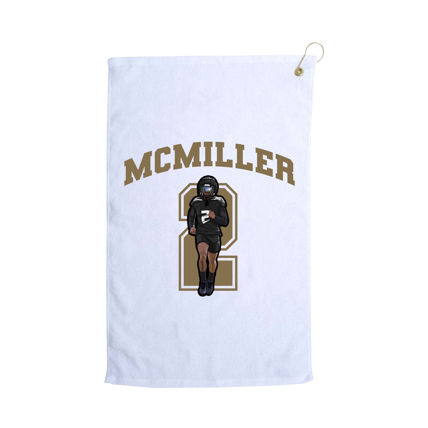 Golf Towel — Number in White