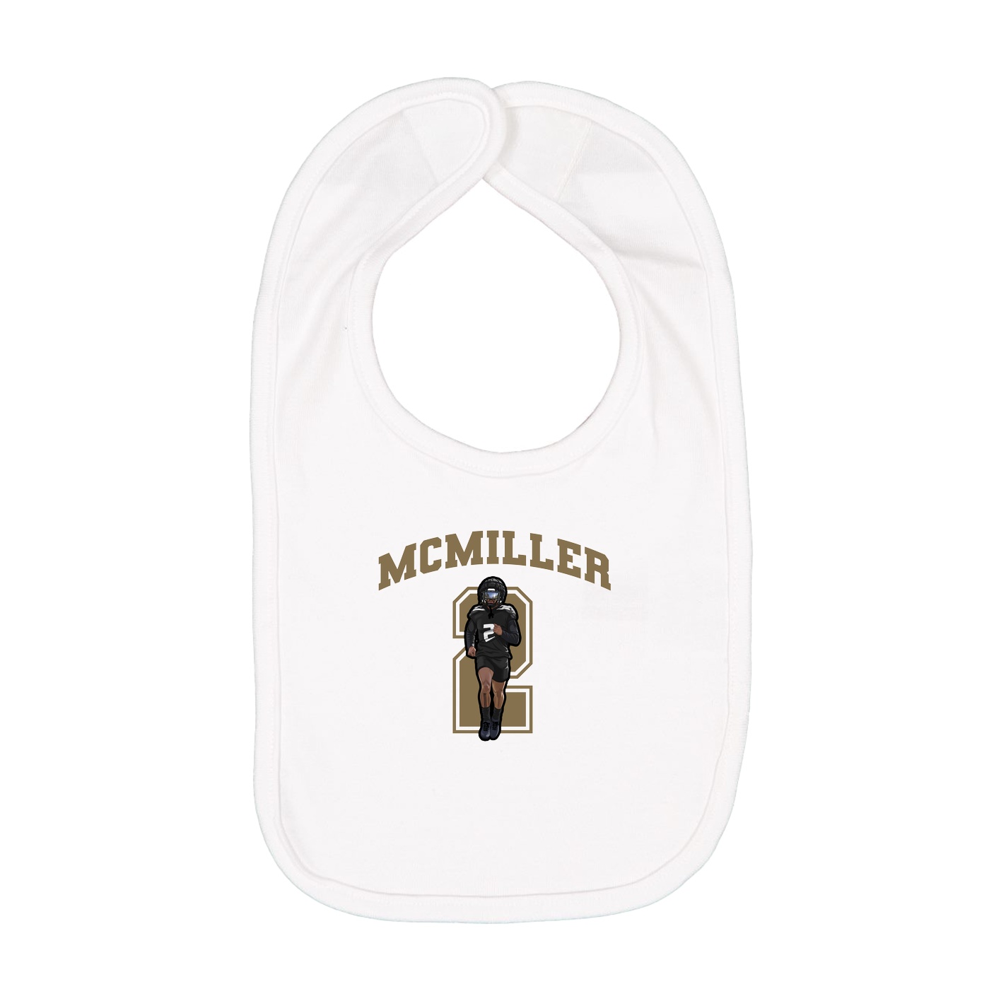 Infant Bib — Number in White