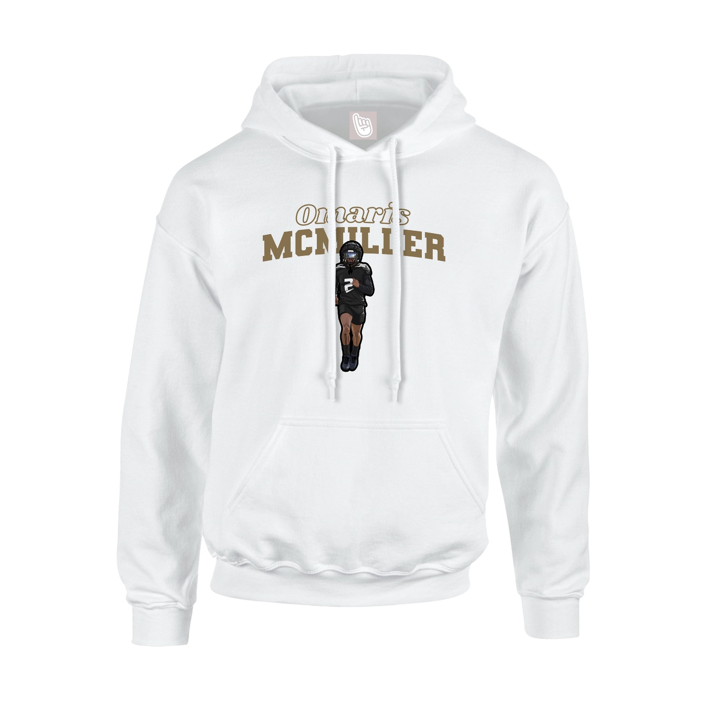 Hoodie — Name Arch in White