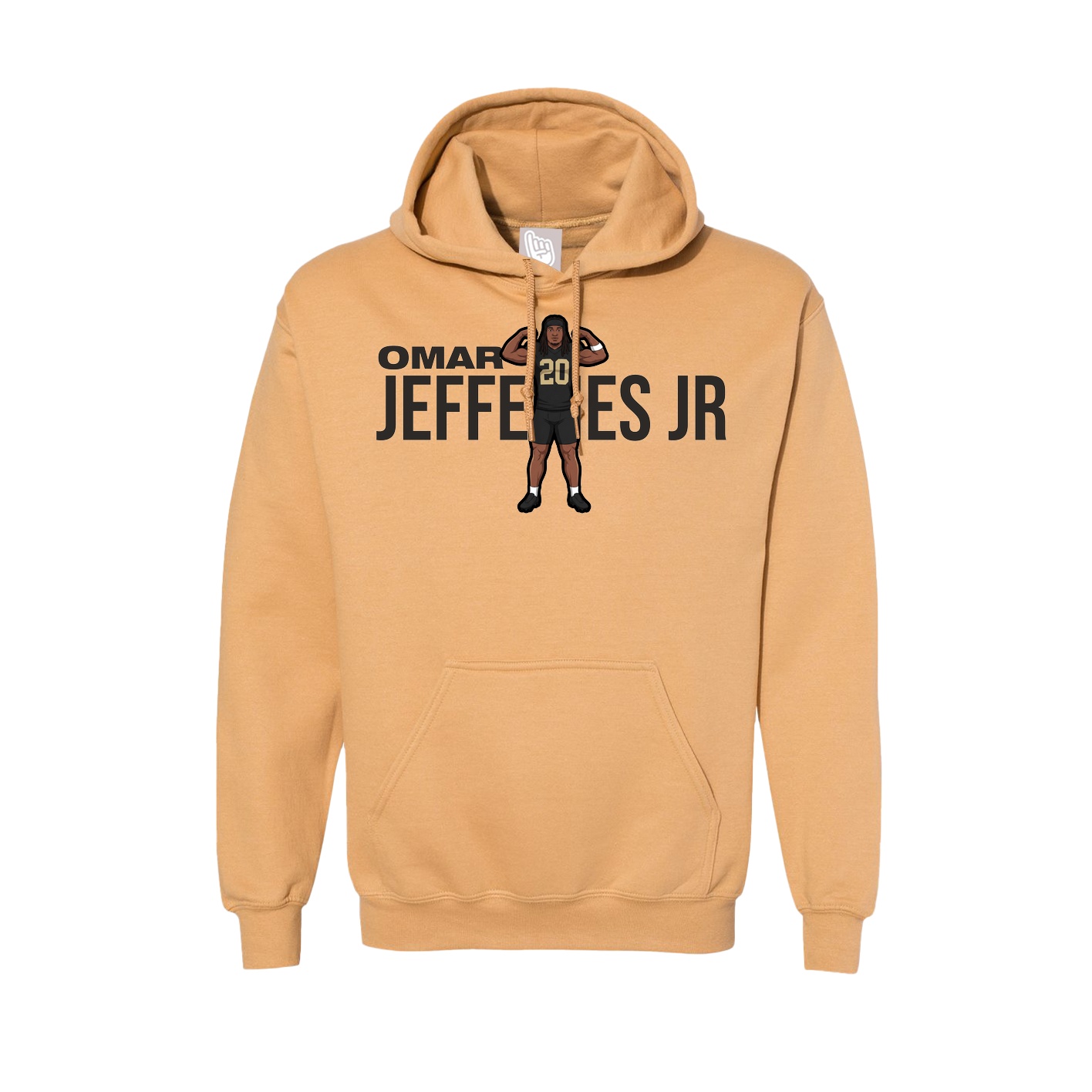 Hoodie — Player Name in Vegas Gold