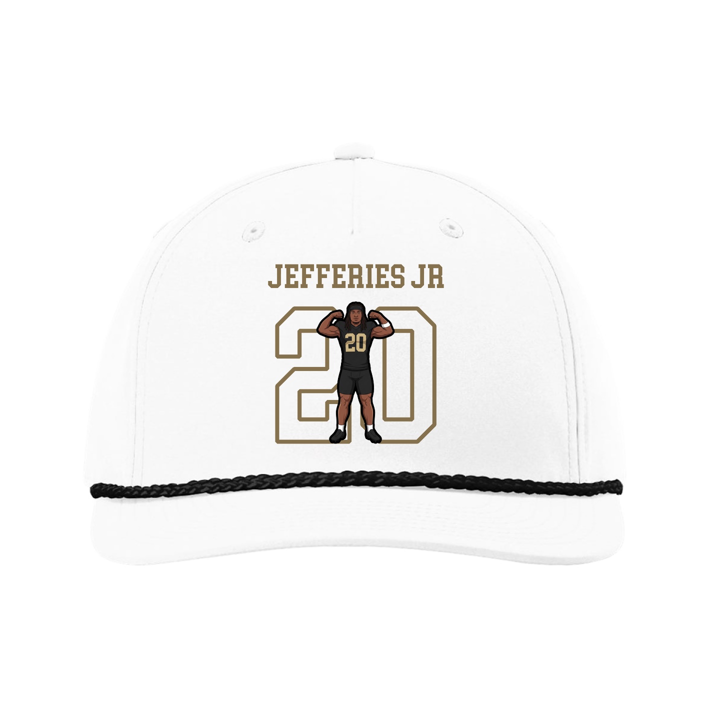 Five-Panel Classic Rope Cap — Shirsey in White