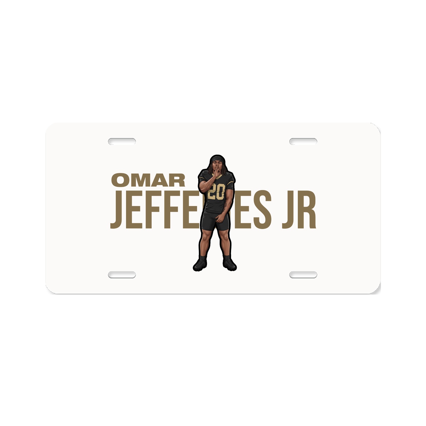 License Plate — Player Name in Classic