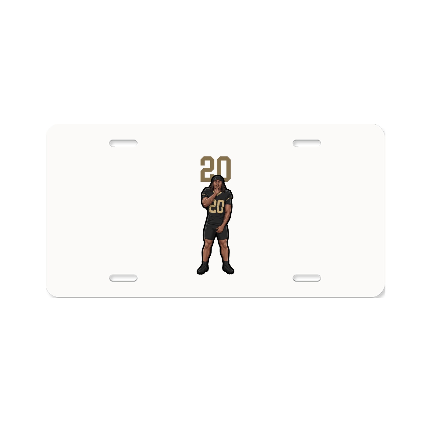 License Plate — Number Top in Classic