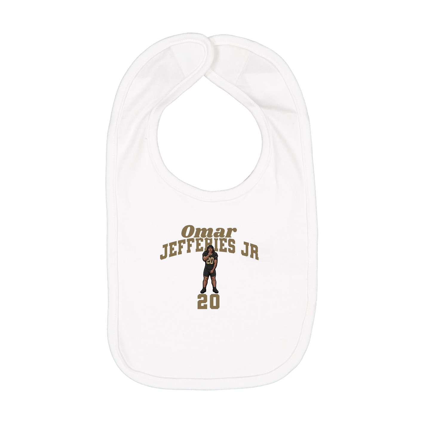 Infant Bib — Signature Arch in White