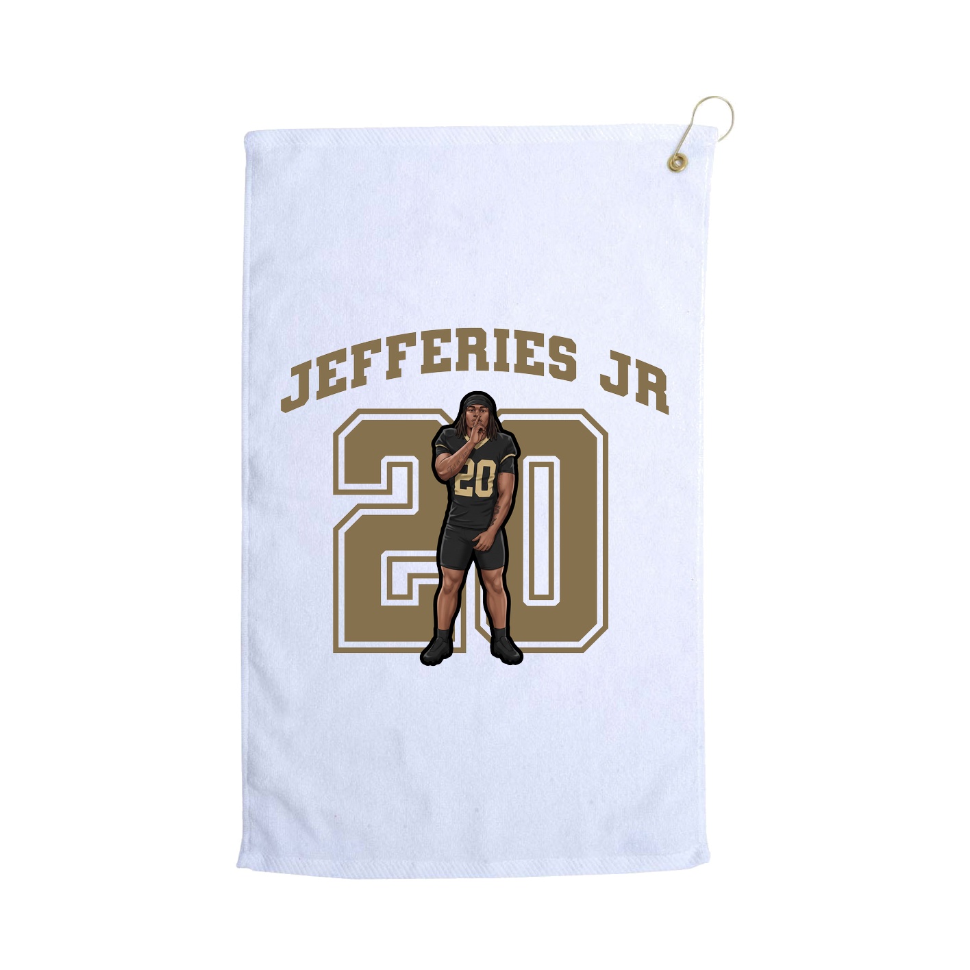 Golf Towel — Number in White