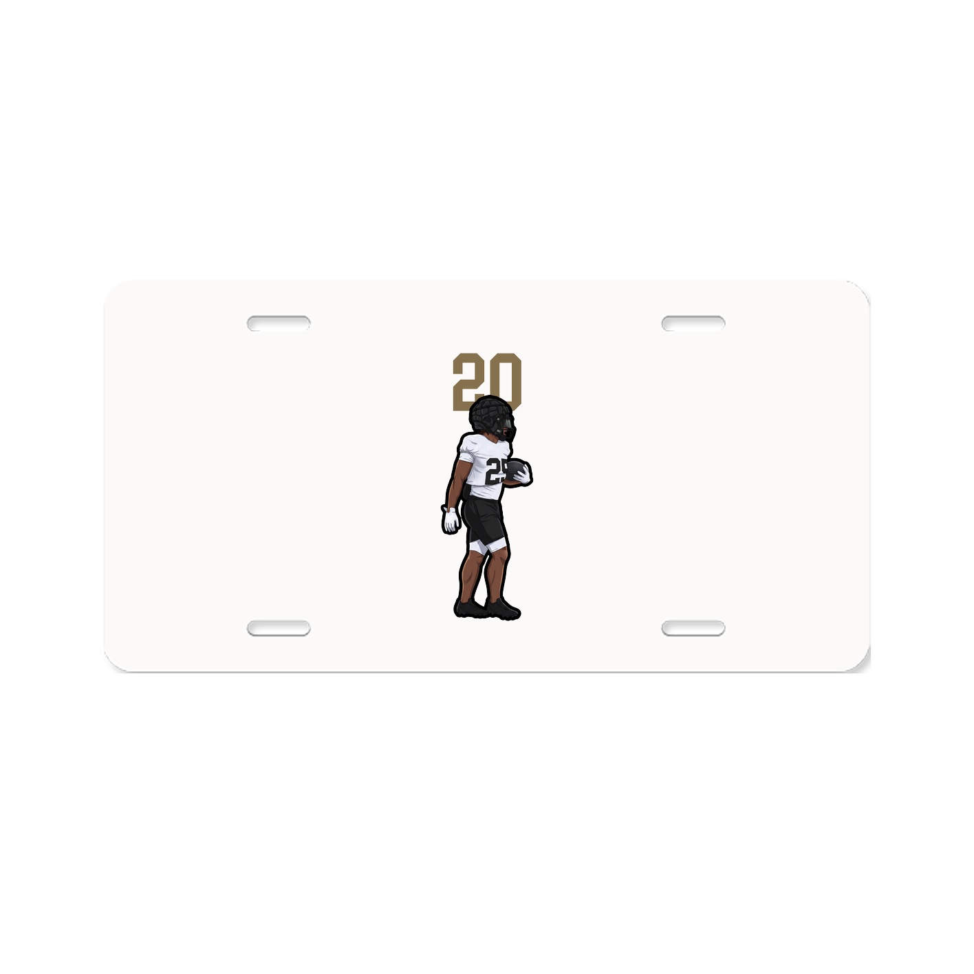 License Plate — Number Top in Classic