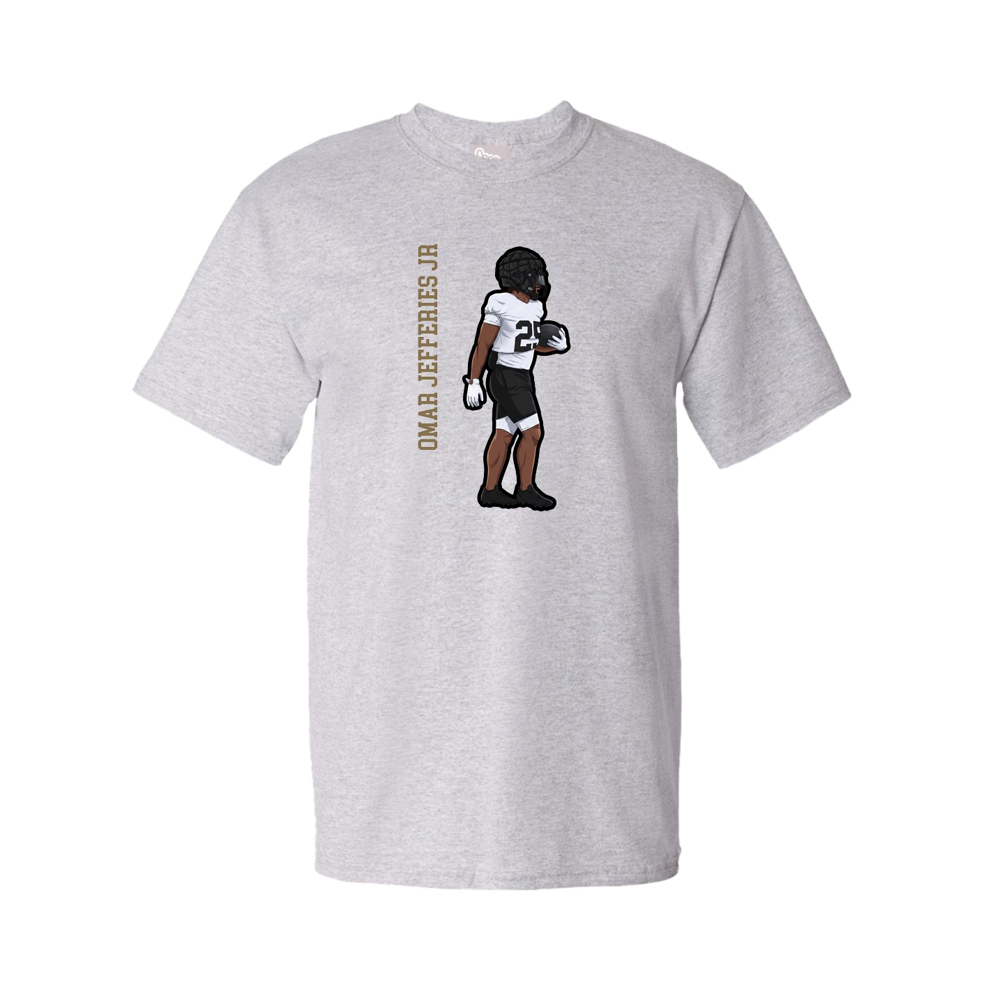 Tee — Name Vertical in Grey