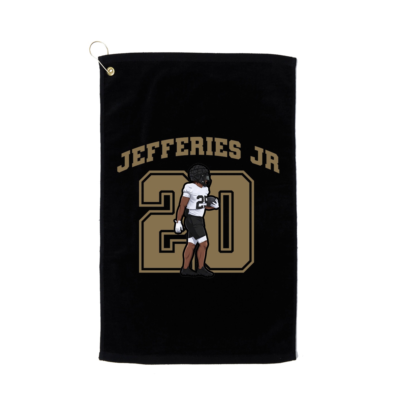 Golf Towel — Number in Black