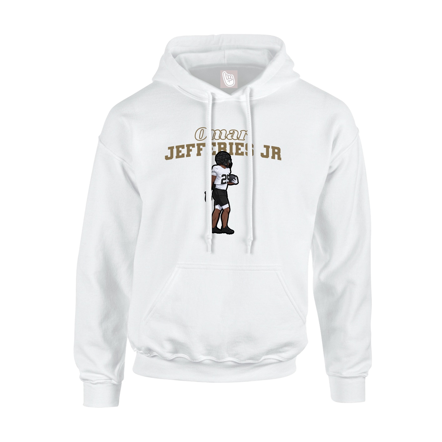 Hoodie — Name Arch in White