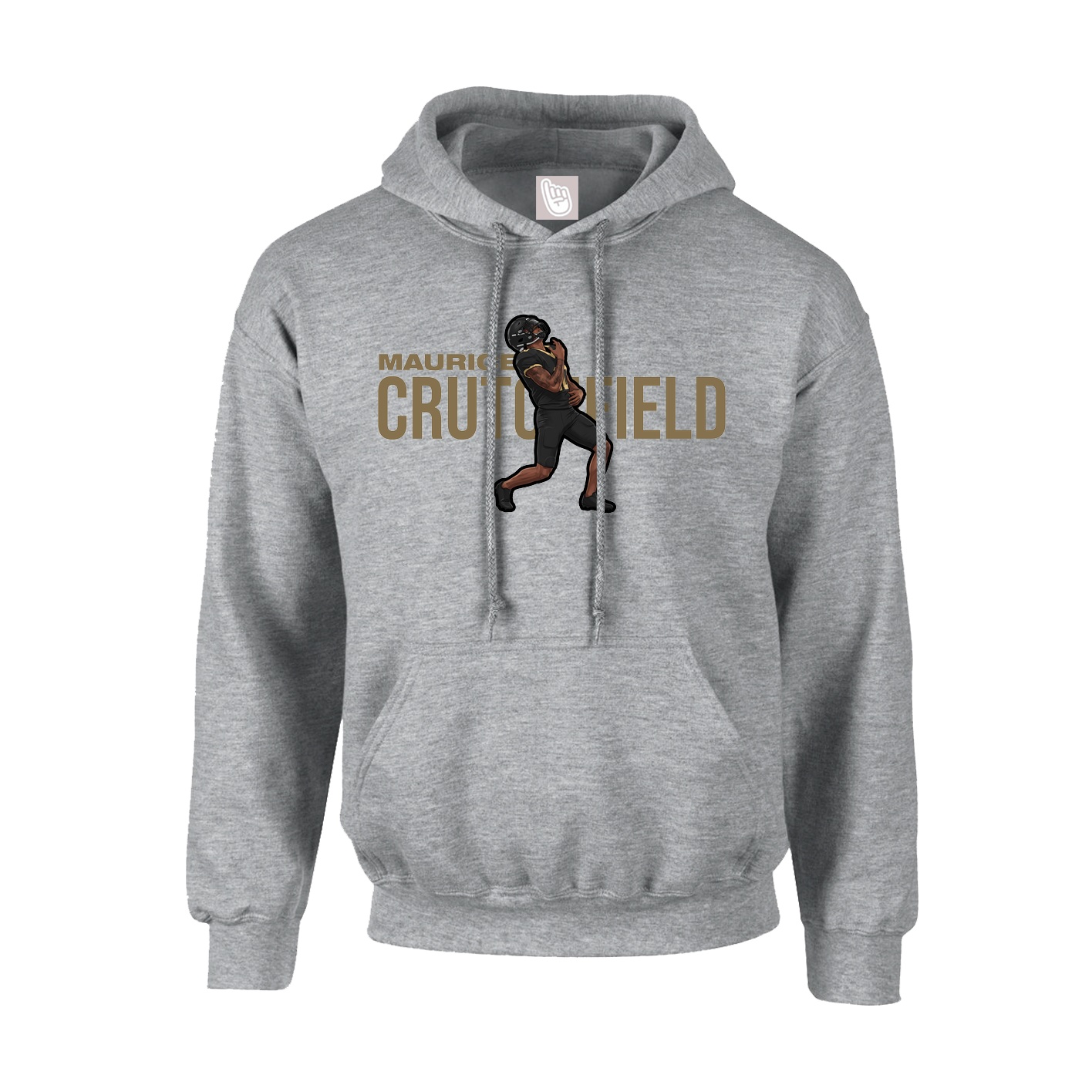 Youth Hoodie — Player Name in Grey