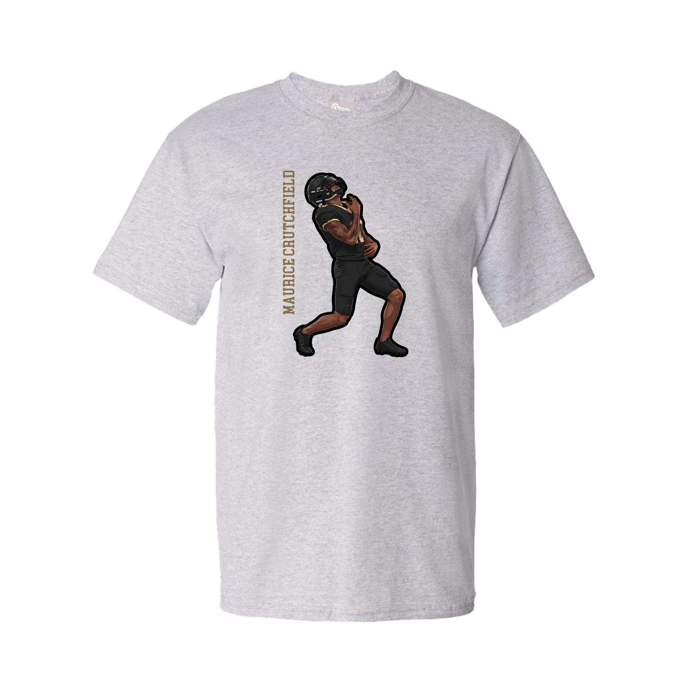 Tee — Name Vertical in Grey