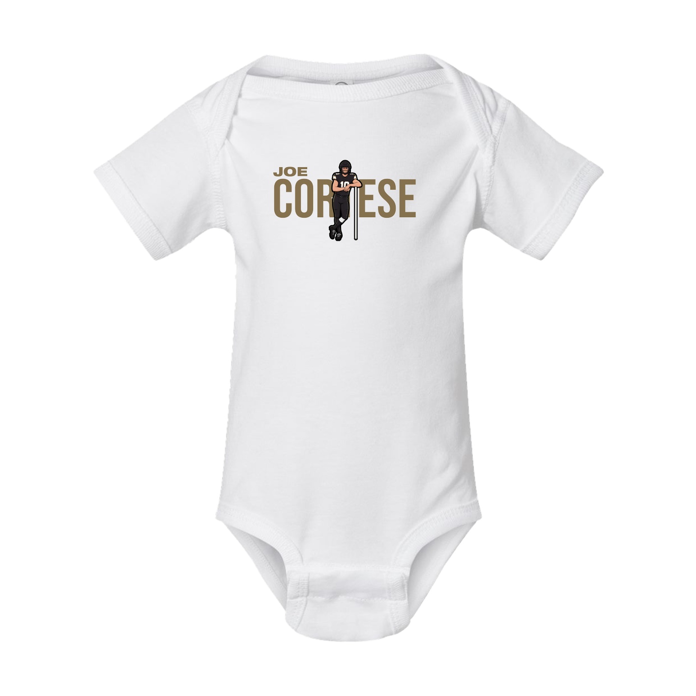 Baby Onesie — Player Name in White