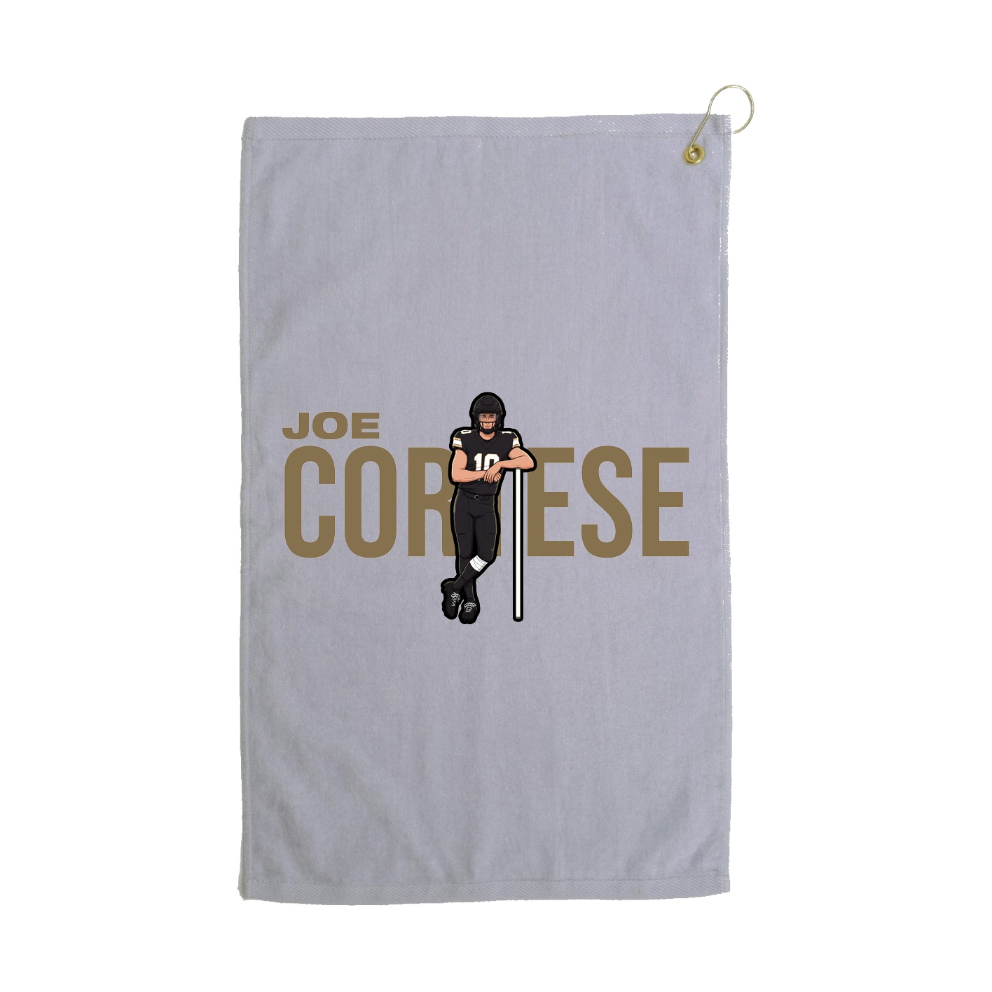 Golf Towel — Player Name in Grey