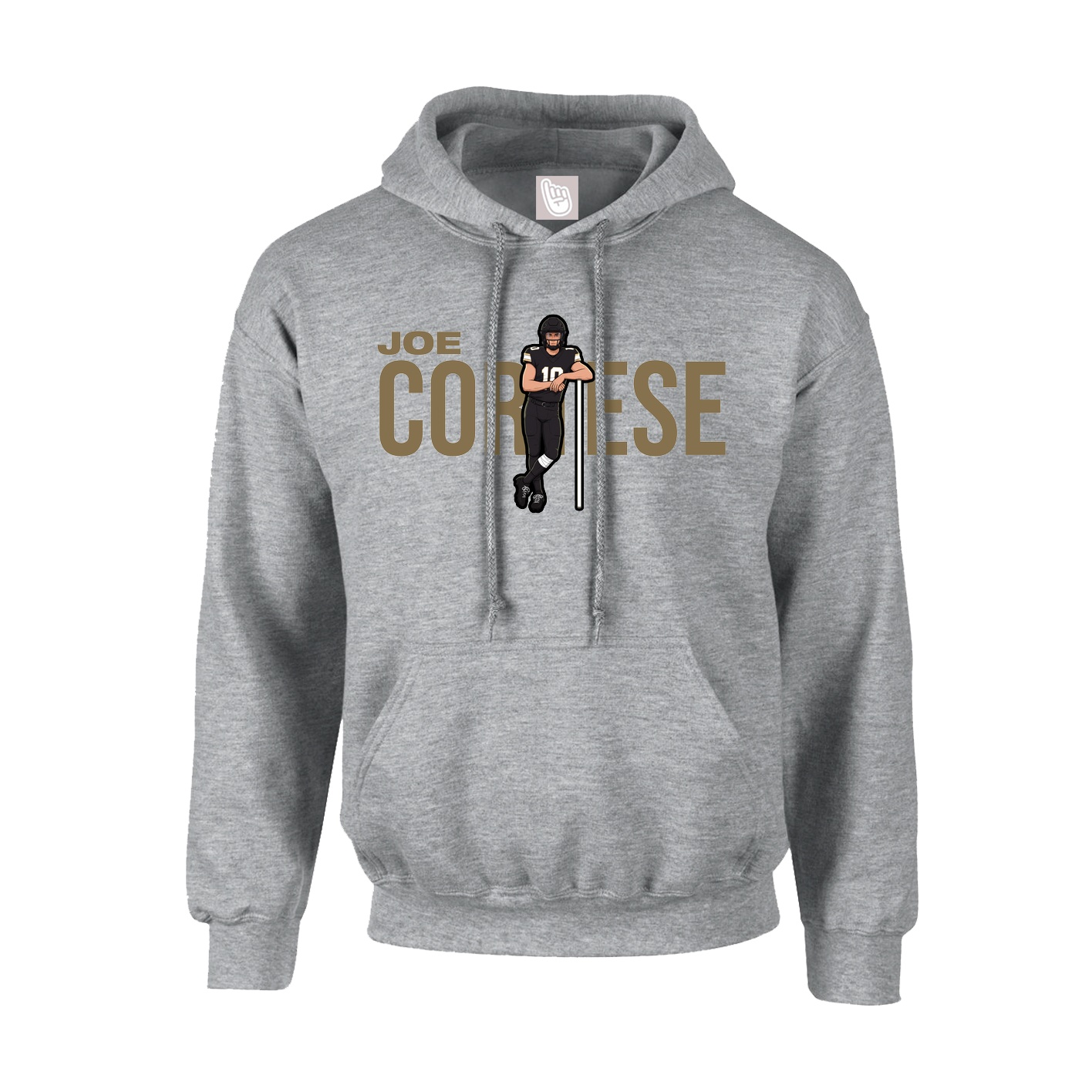 Youth Hoodie — Player Name in Grey