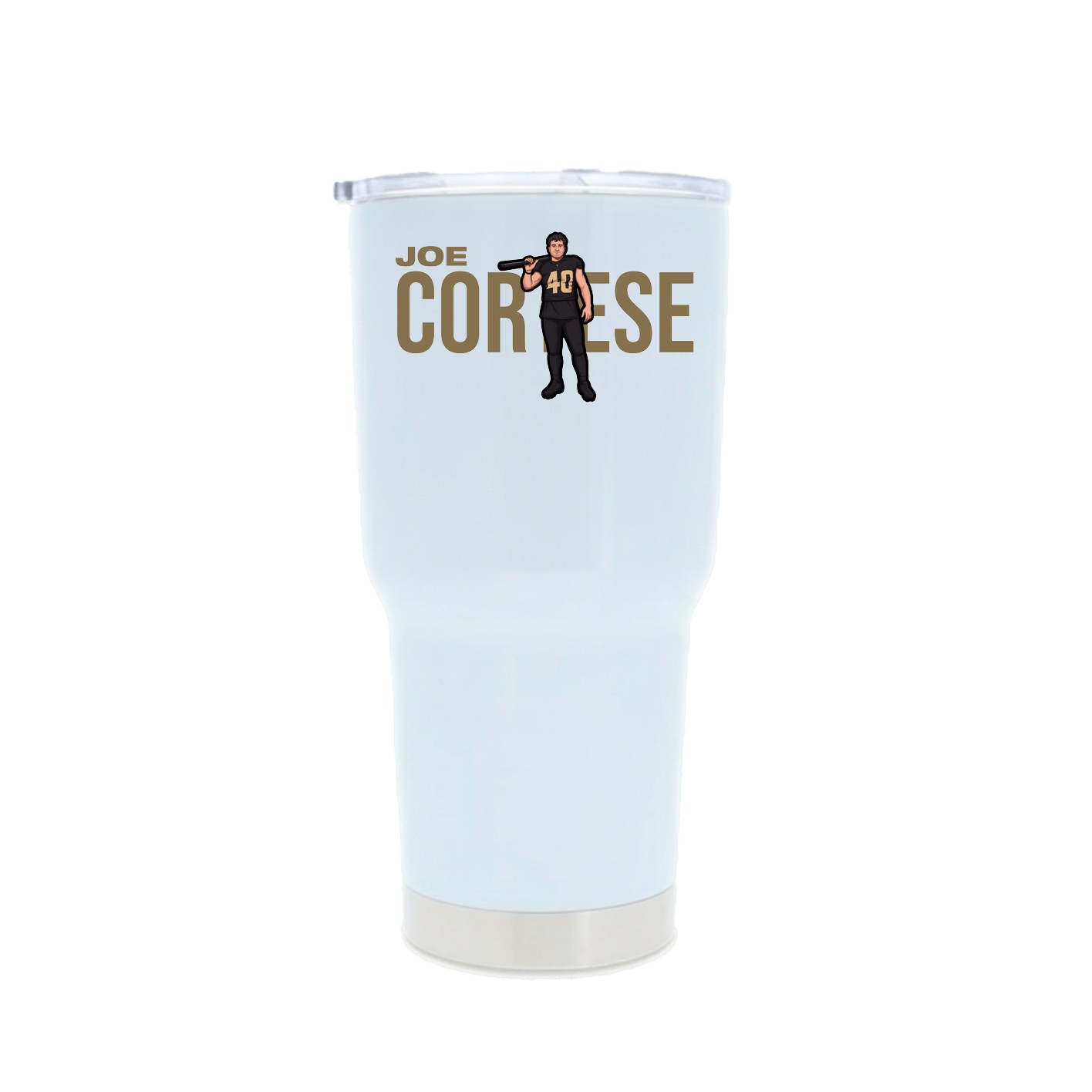 30oz Stainless Steel Tumbler — Player Name in White