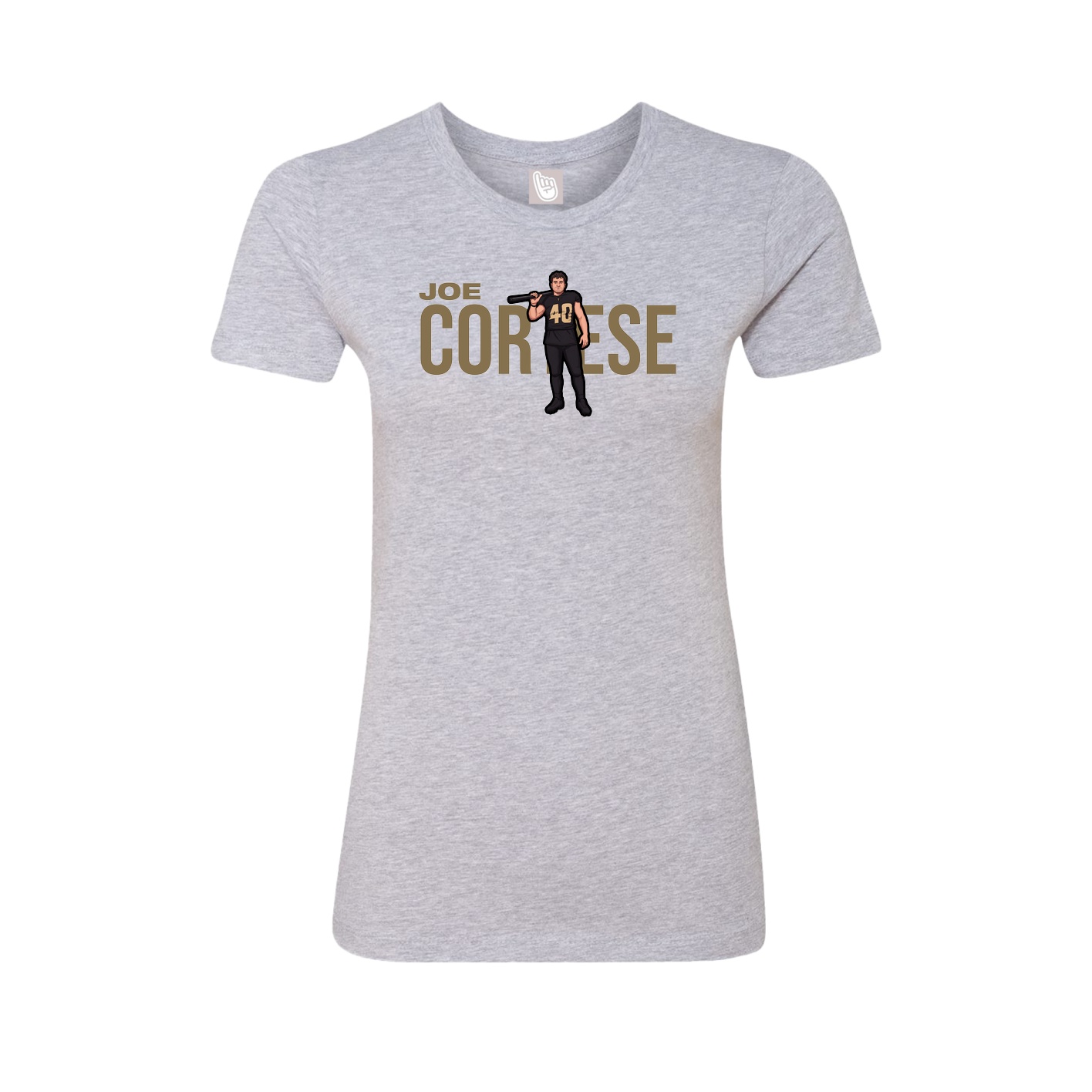 Fitted Women's Tee — Player Name in Grey
