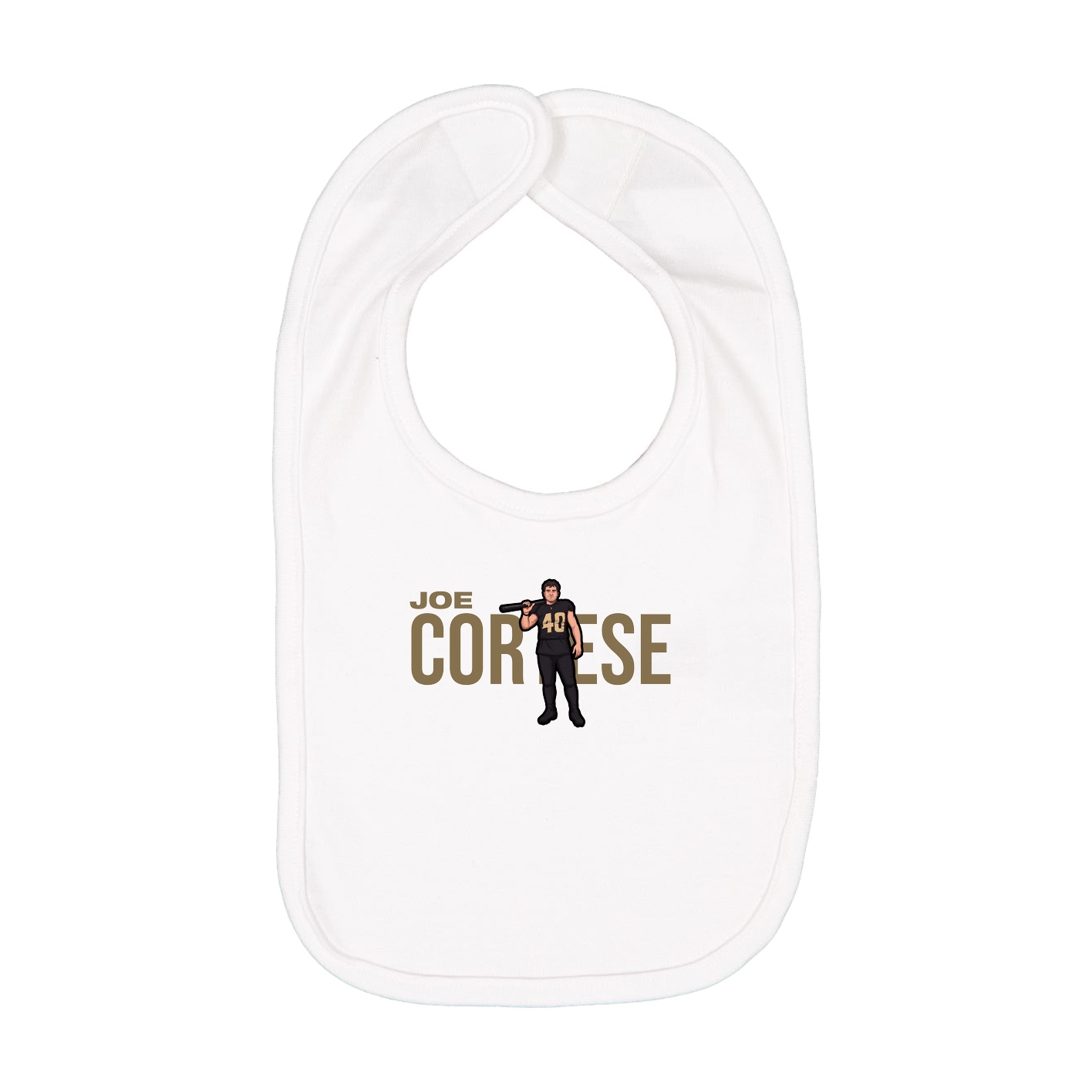 Infant Bib — Player Name in White