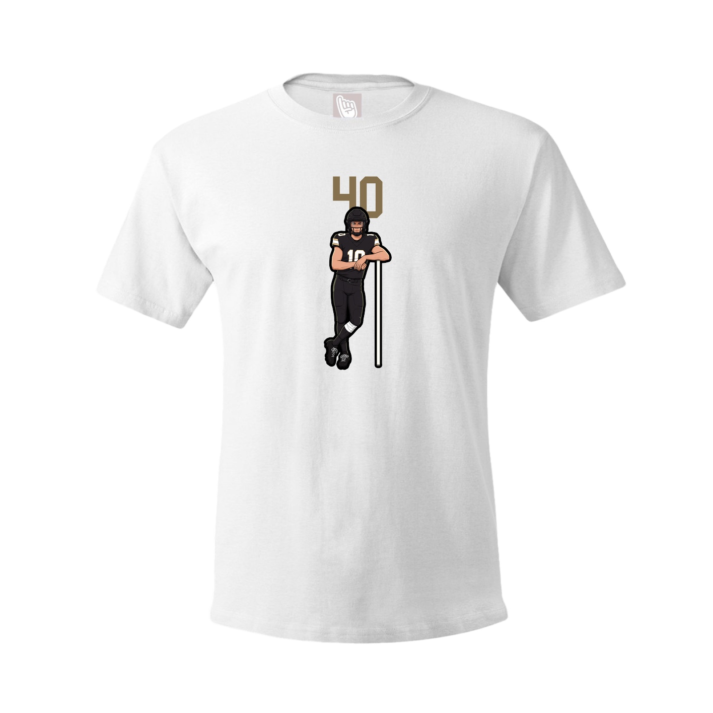 Youth Tee — Number Top in White
