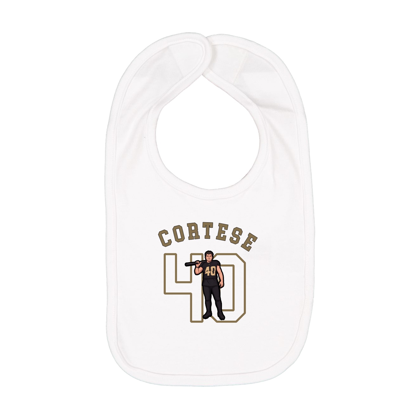 Infant Bib — Shirsey Arch in White