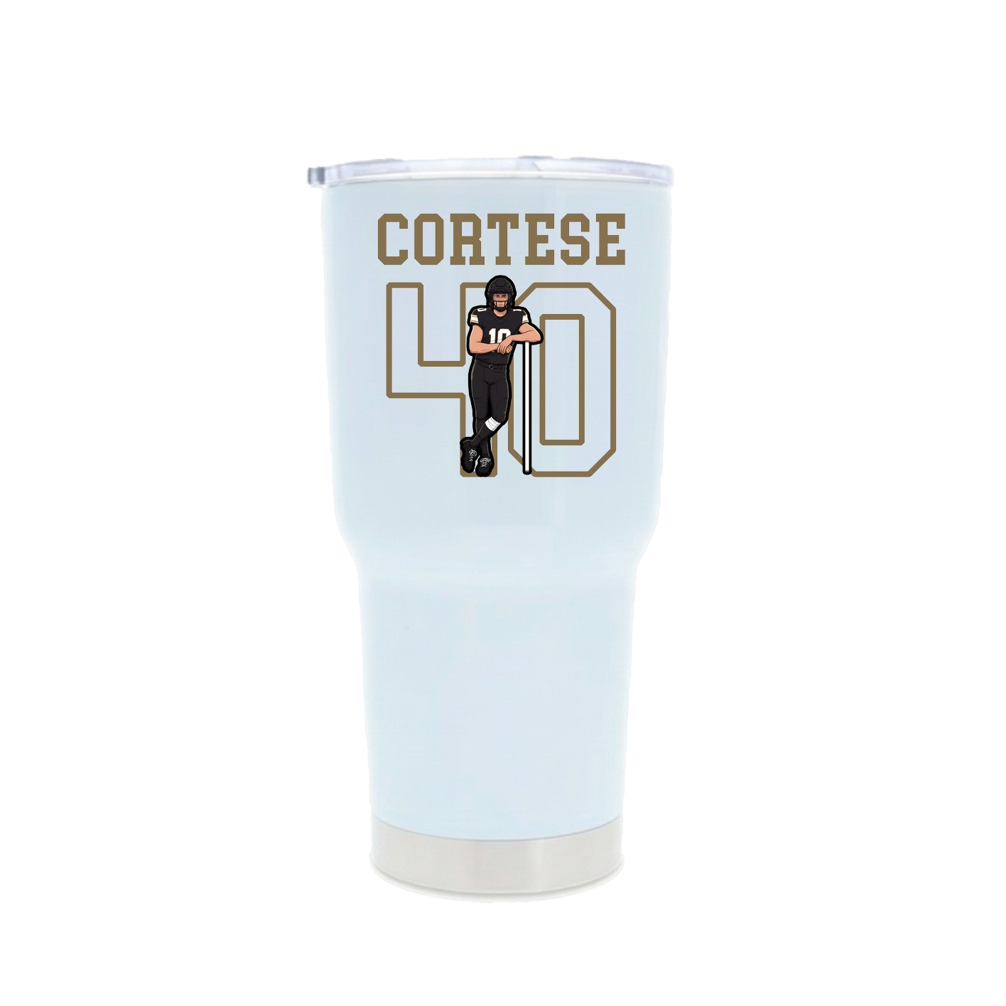 30oz Stainless Steel Tumbler — Shirsey in White