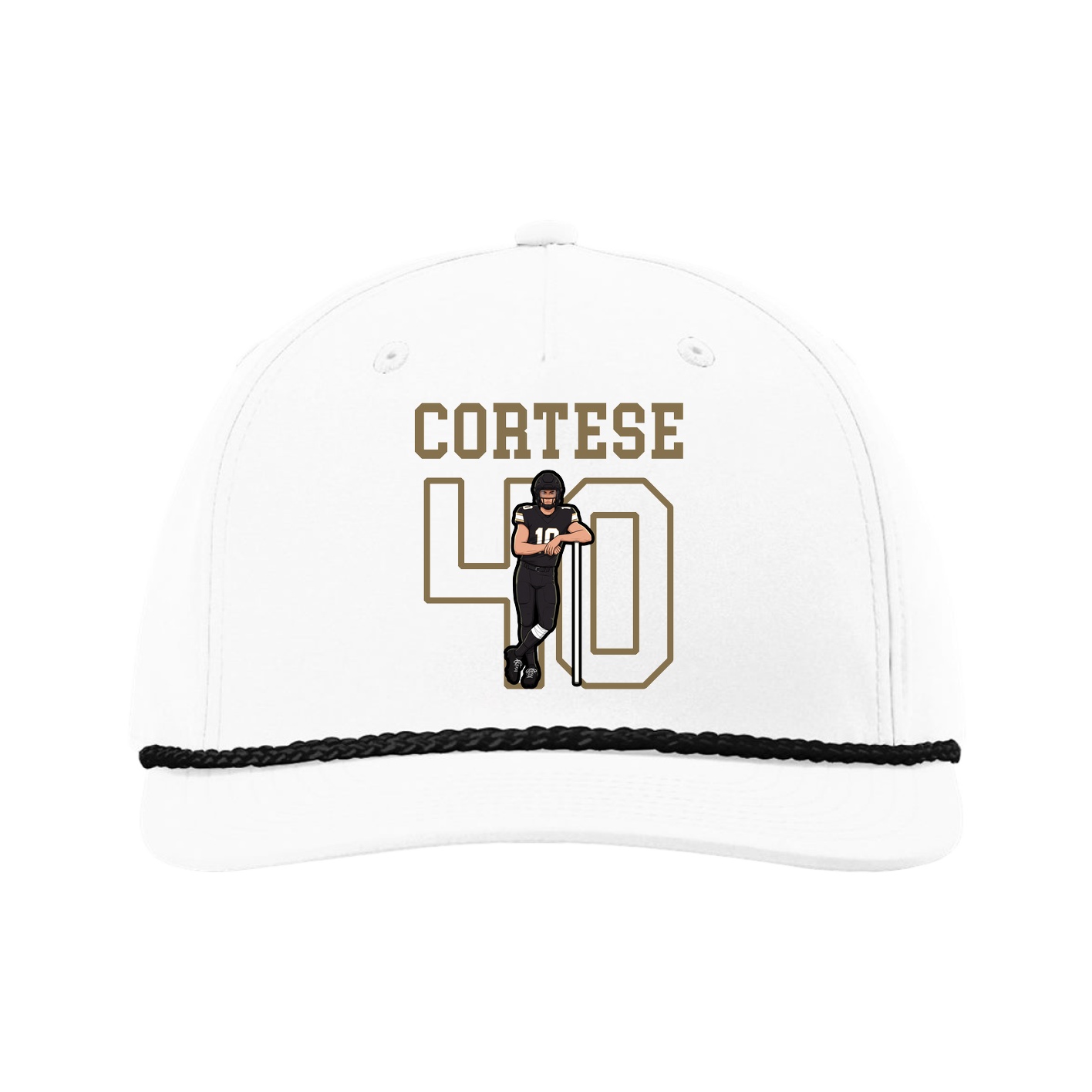Five-Panel Classic Rope Cap — Shirsey in White