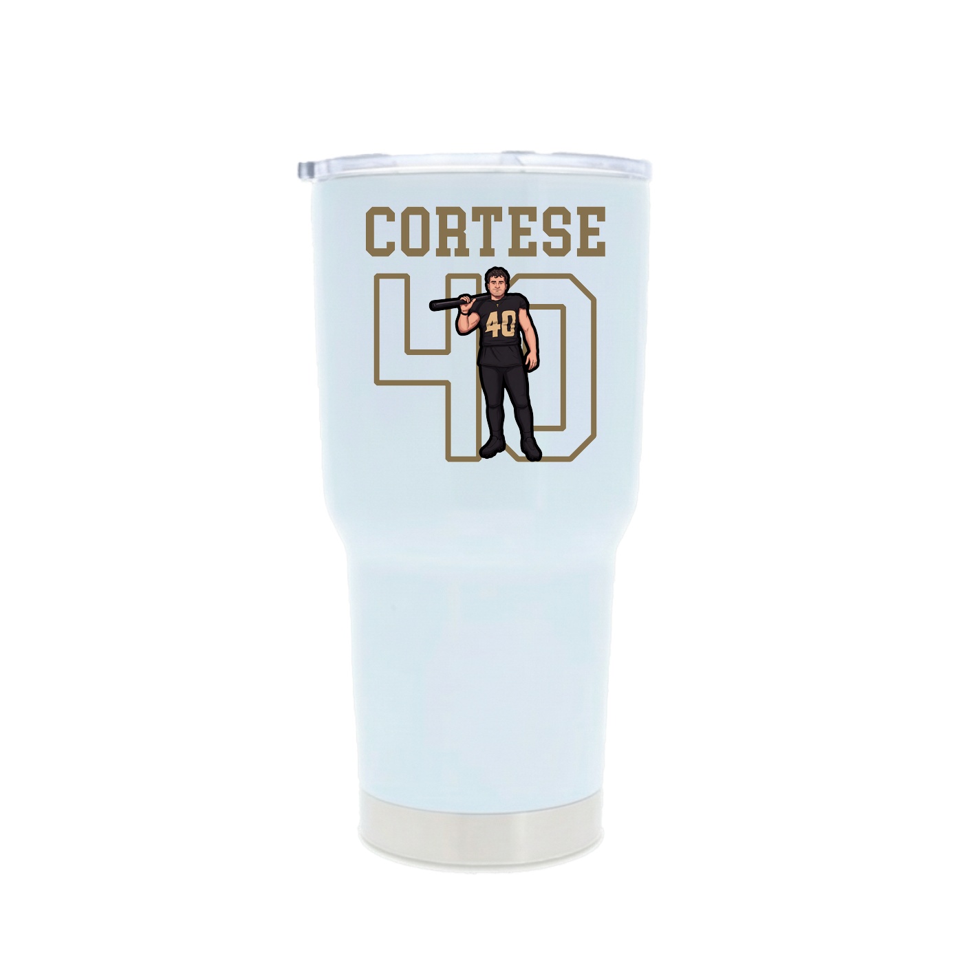 30oz Stainless Steel Tumbler — Shirsey in White