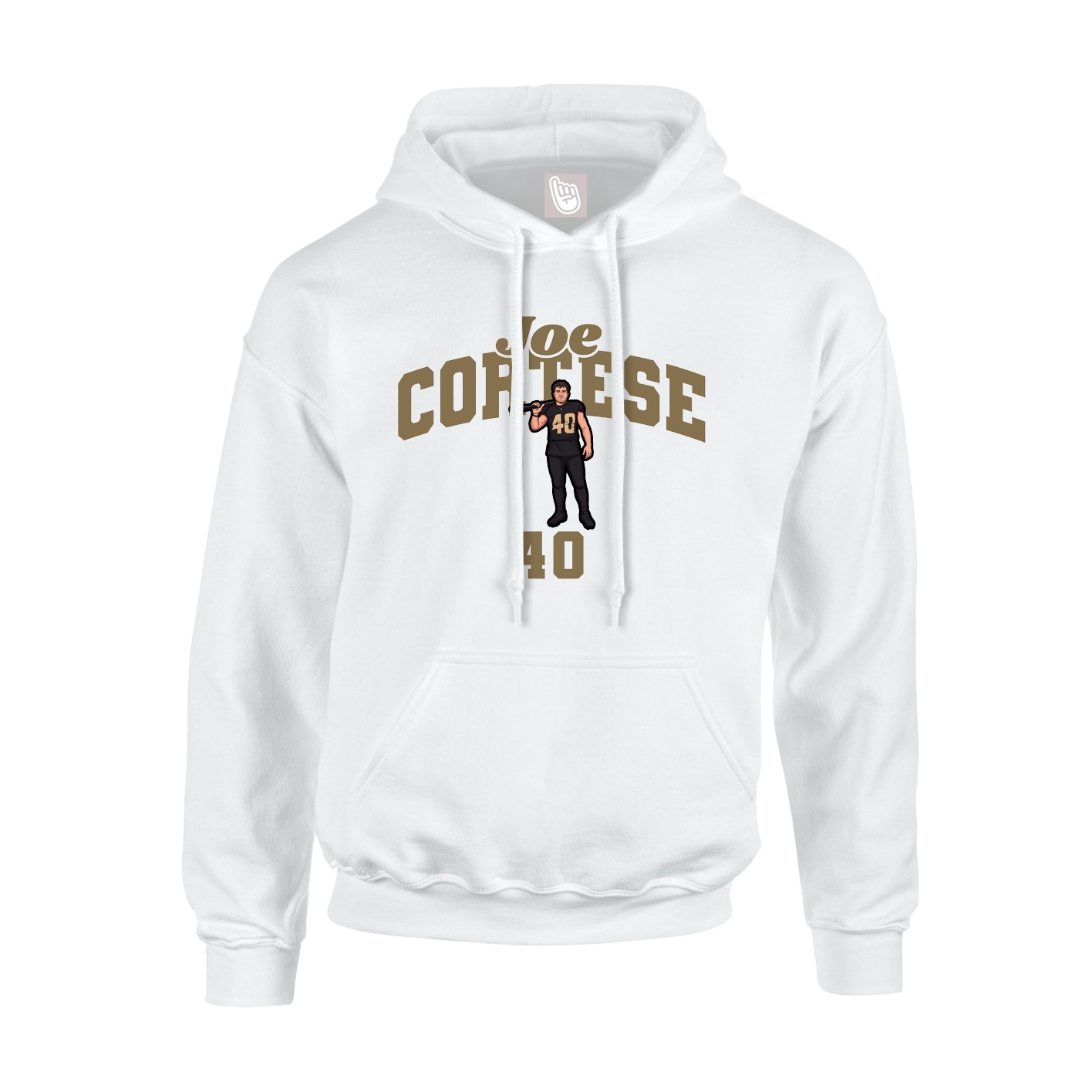 Youth Hoodie — Signature Arch in White