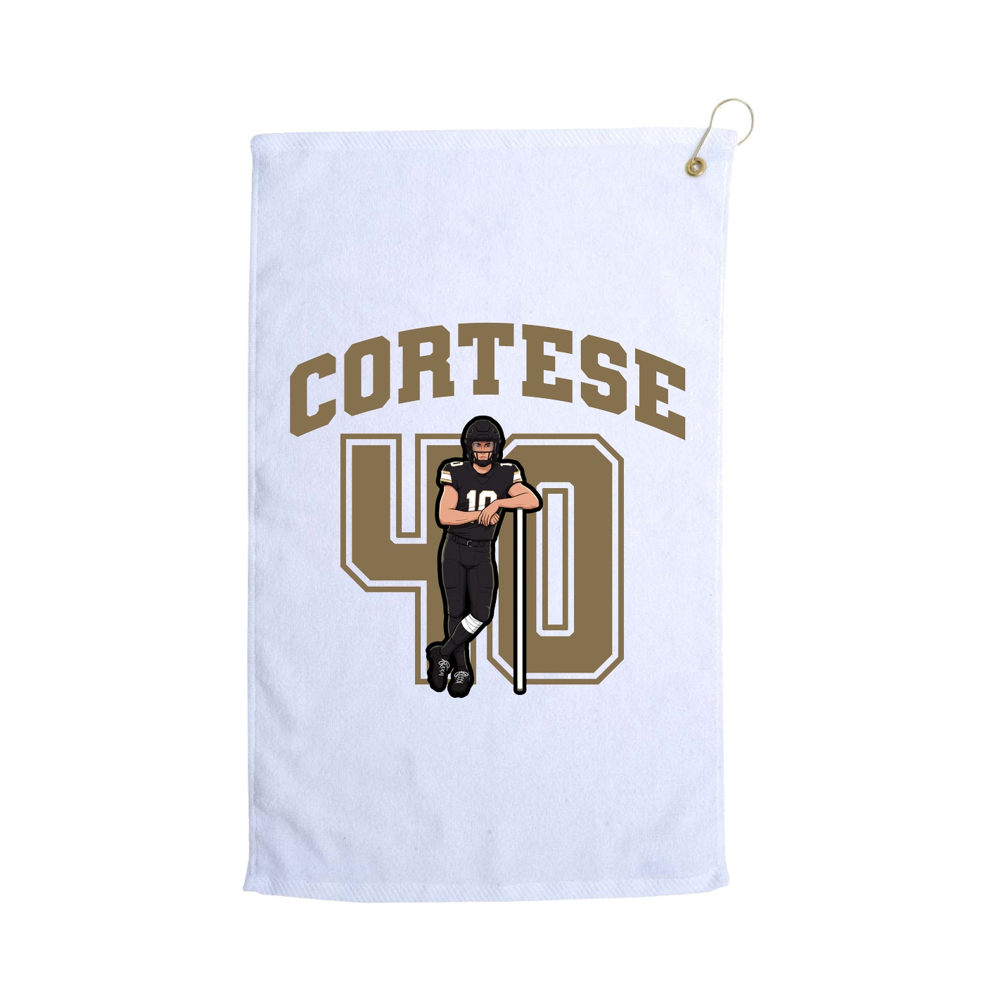 Golf Towel — Number in White