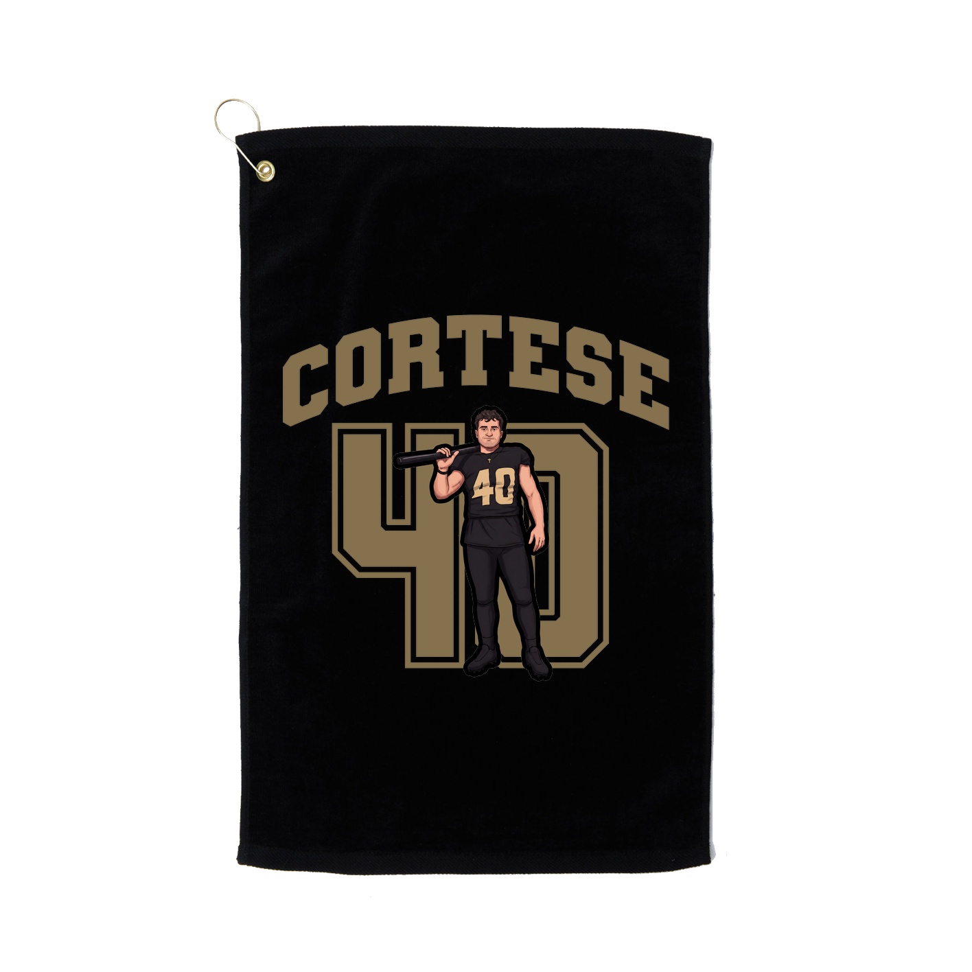 Golf Towel — Number in Black