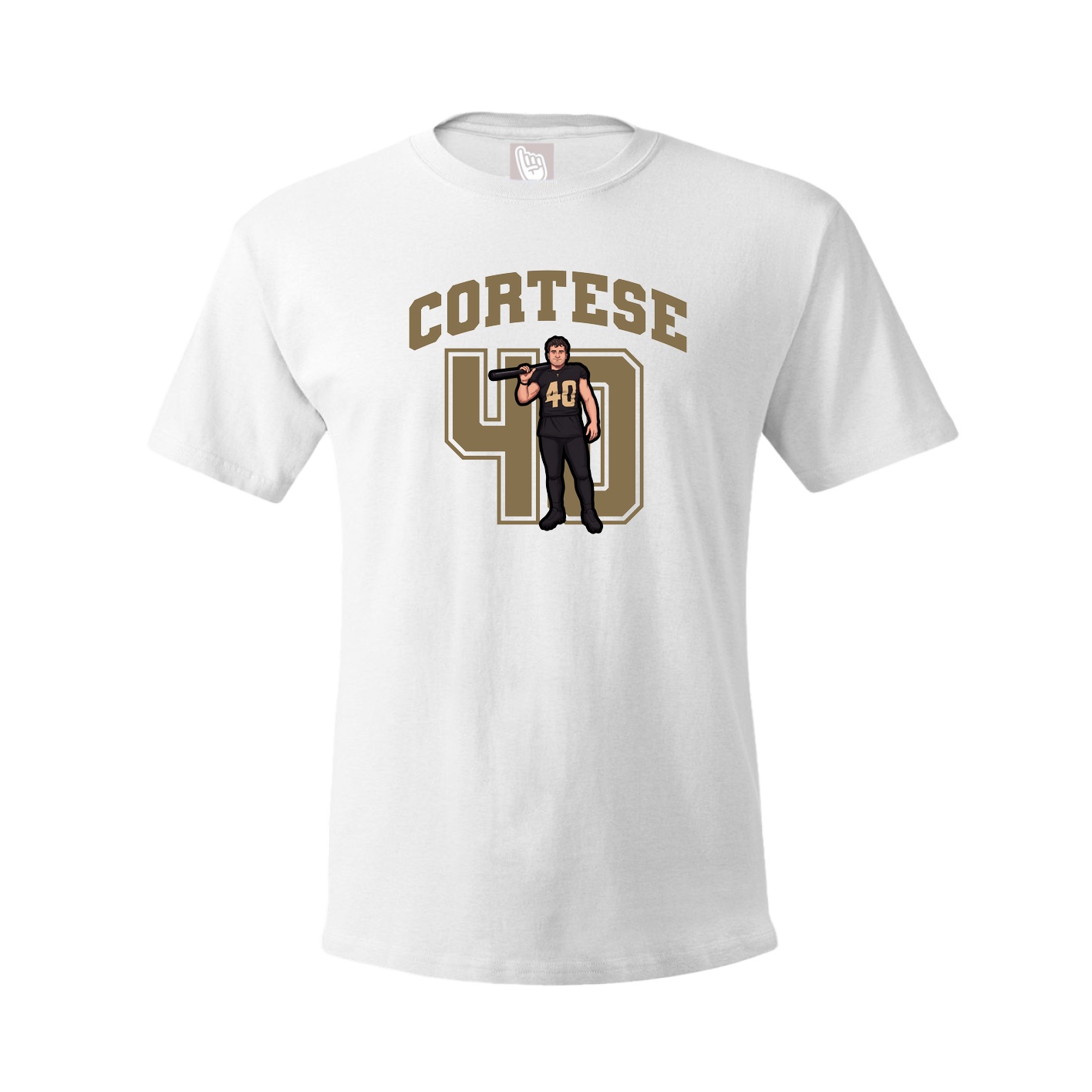 Youth Tee — Number in White