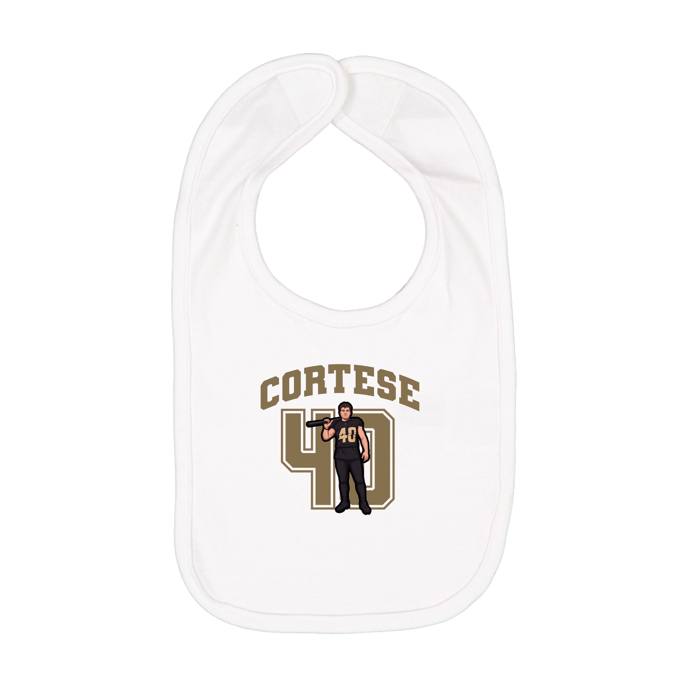 Infant Bib — Number in White