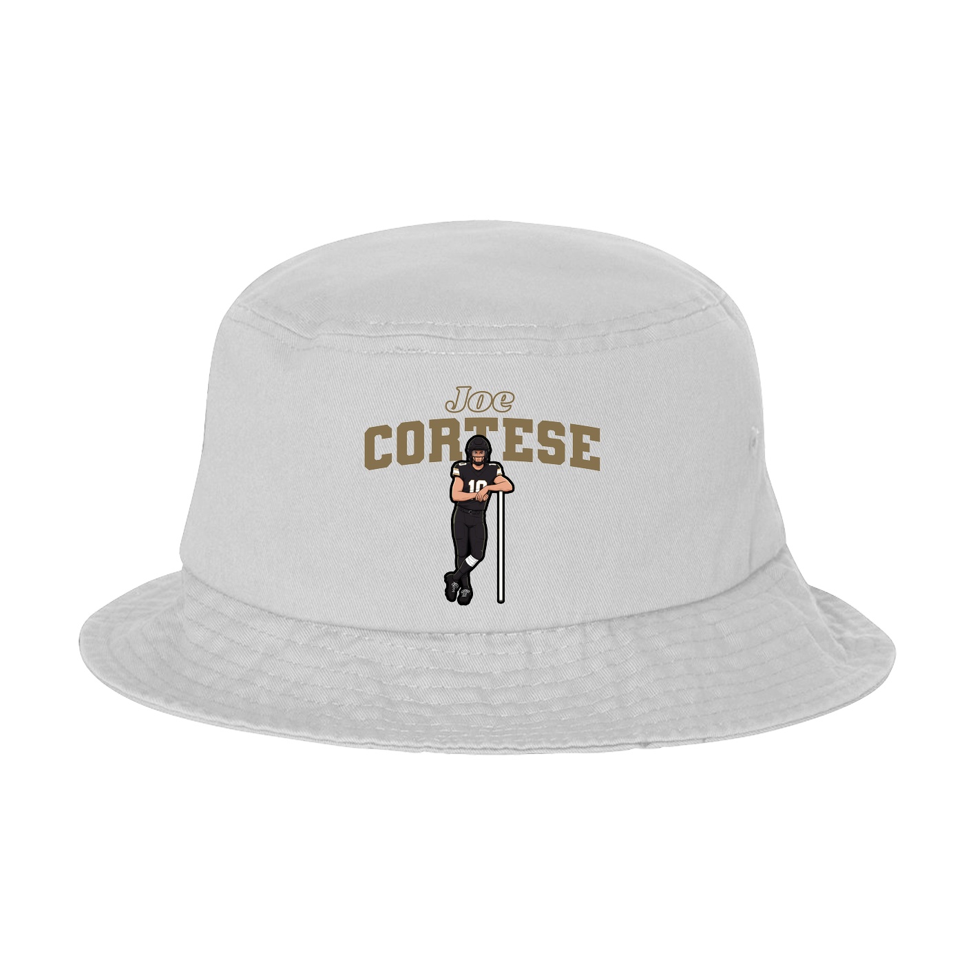 Bucket Cap — Name Arch in White