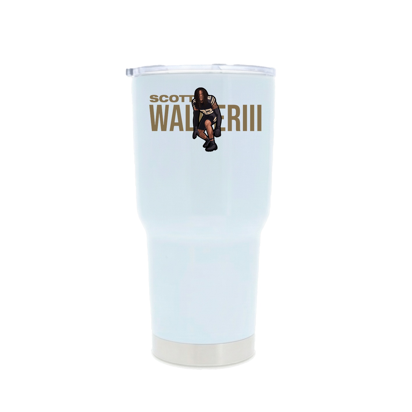 30oz Stainless Steel Tumbler — Player Name in White