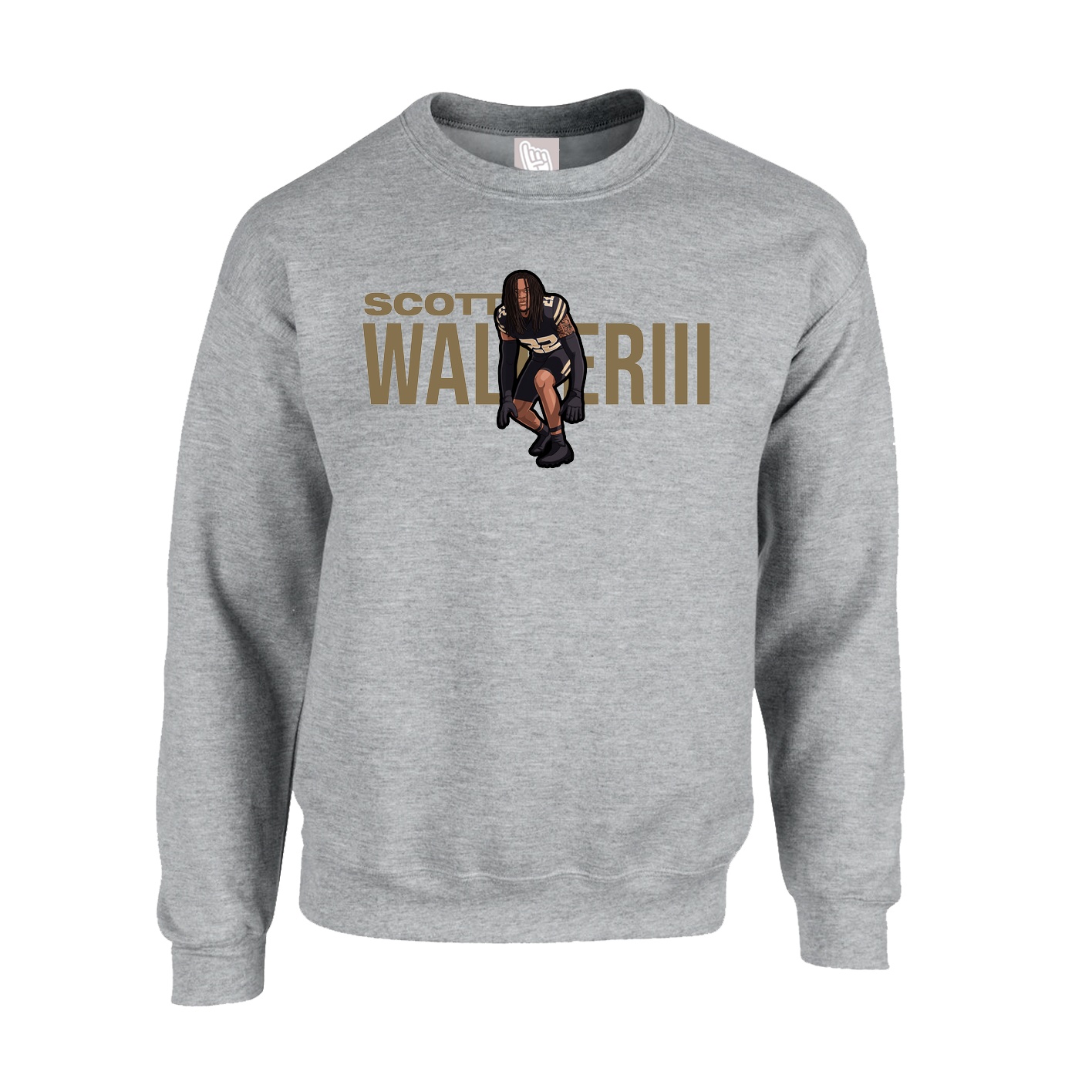 Fleece Crew — Player Name in Grey