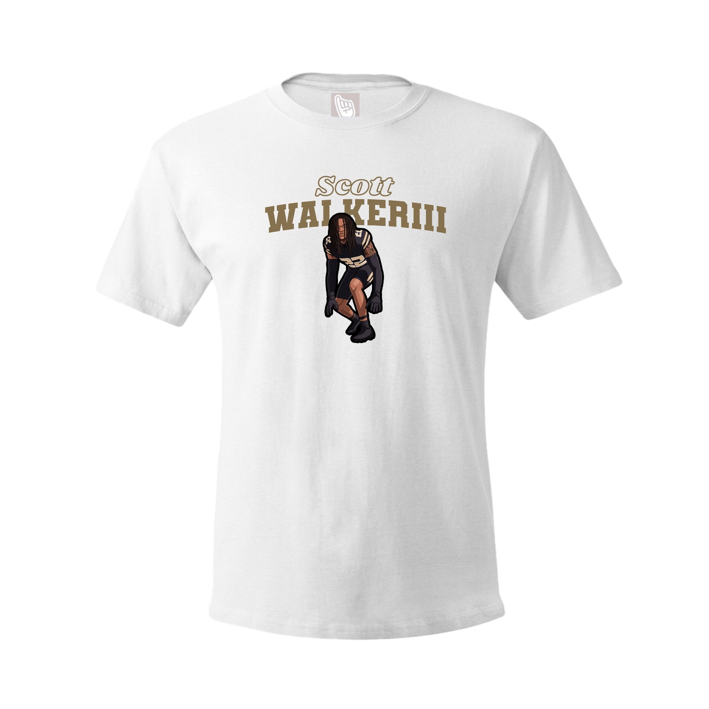 Youth Tee — Name Arch in White