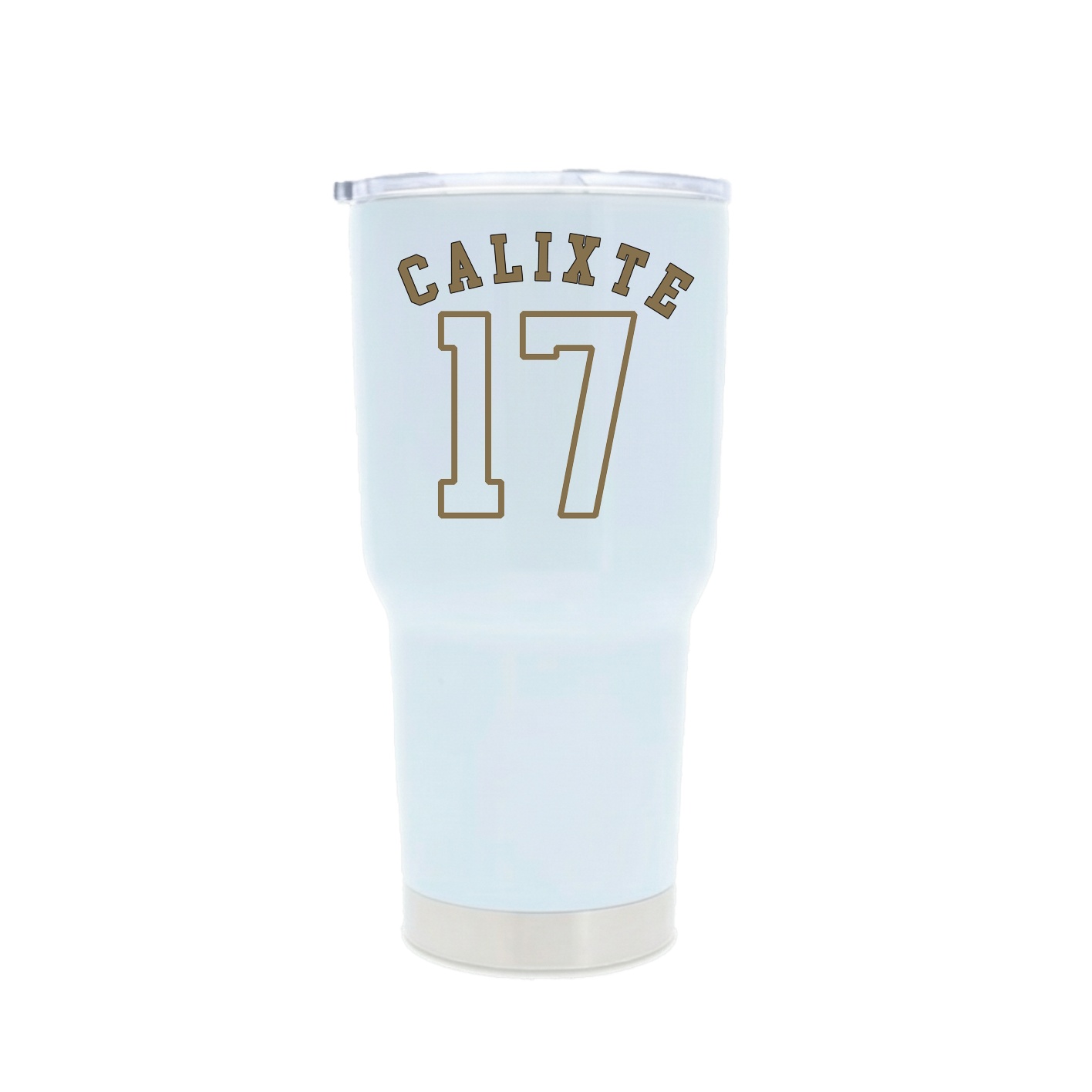 30oz Stainless Steel Tumbler — Shirsey Arch in White