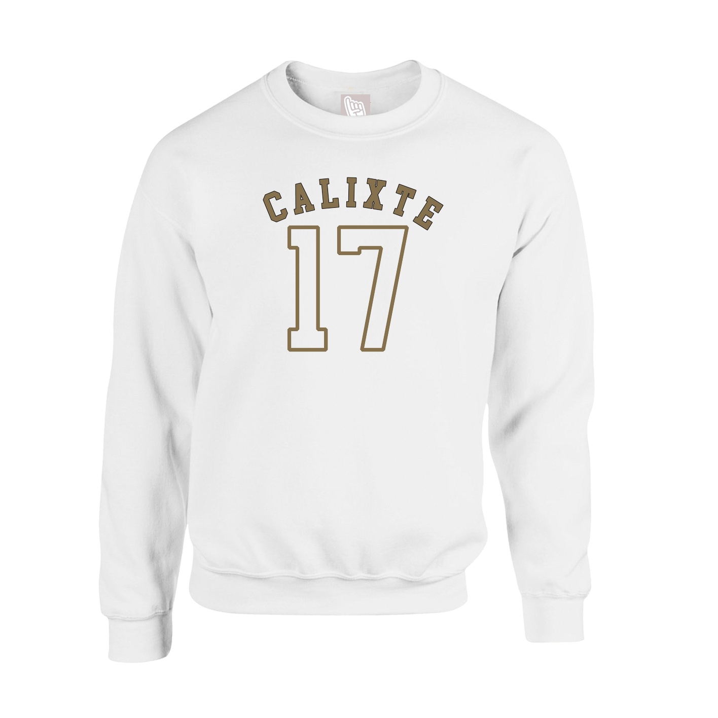 Fleece Crew — Shirsey Arch in White