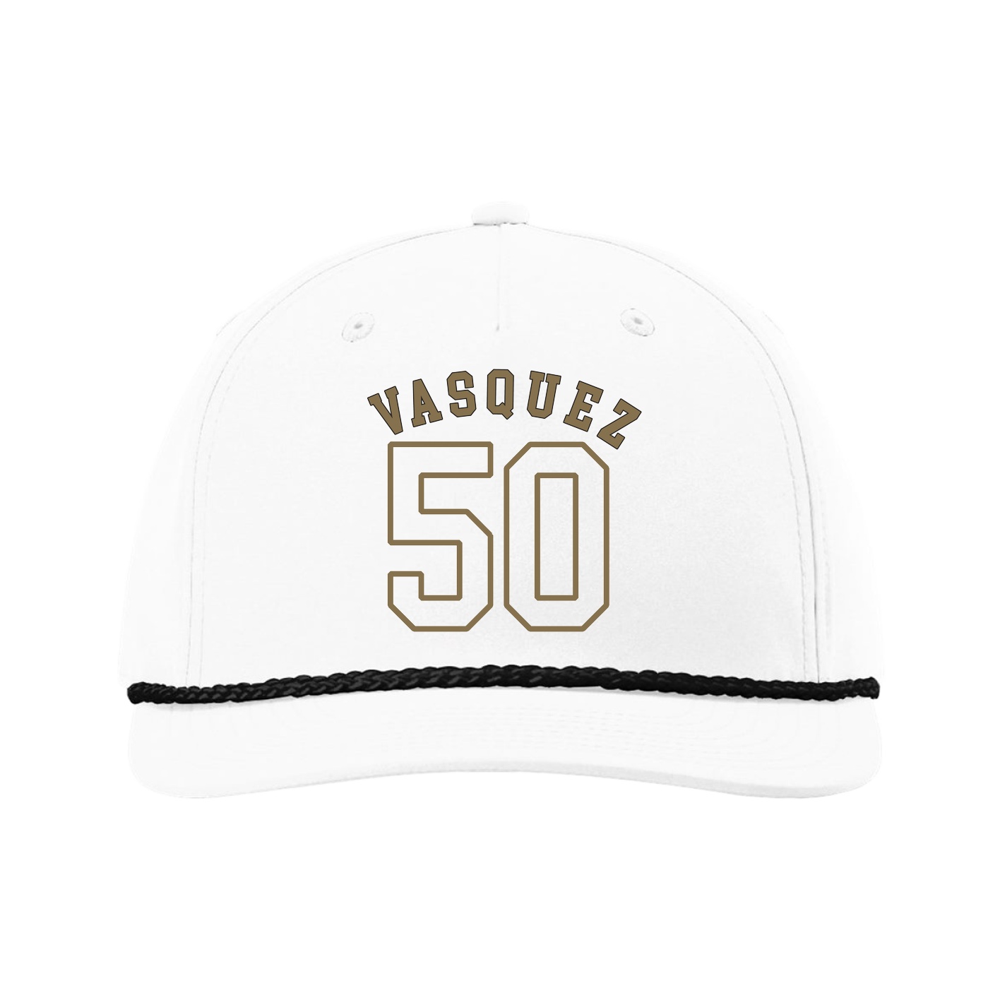Five-Panel Classic Rope Cap — Shirsey Arch in White
