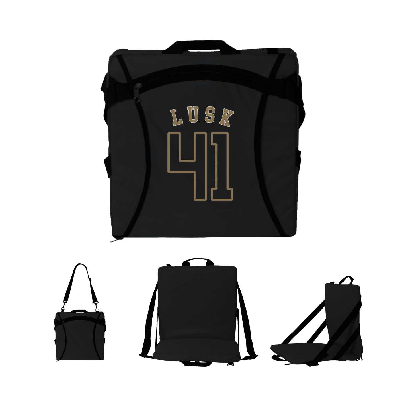 Folding Stadium Seat — Shirsey Arch in Black