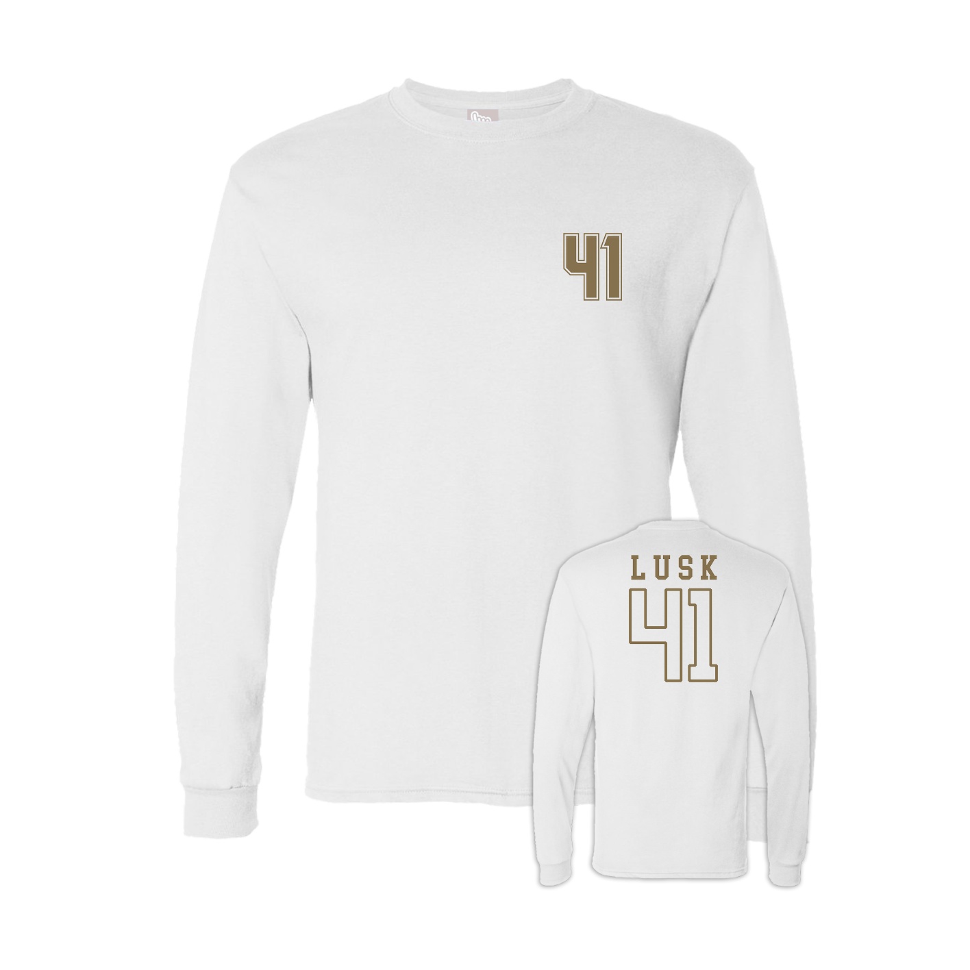 Long Sleeve Tee — Chest Back in White