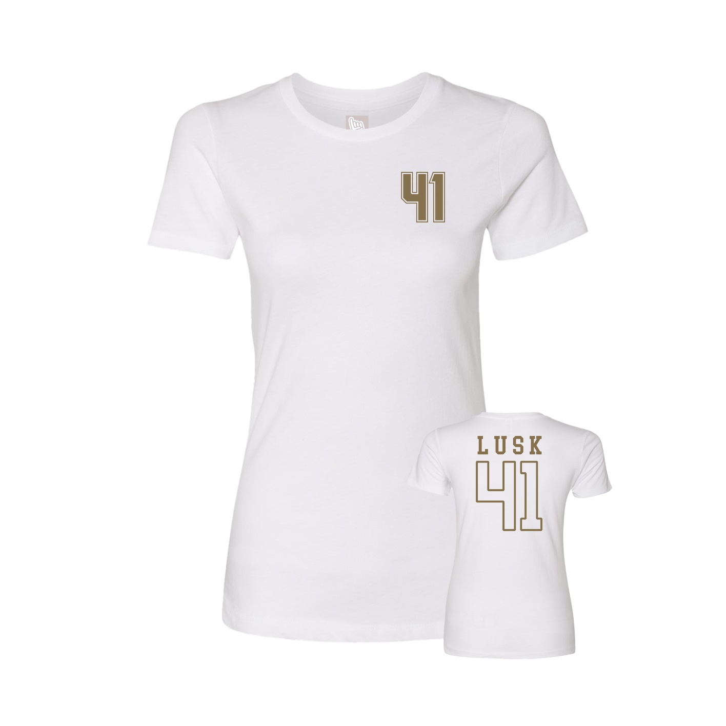 Womens Tee — Chest Back in White