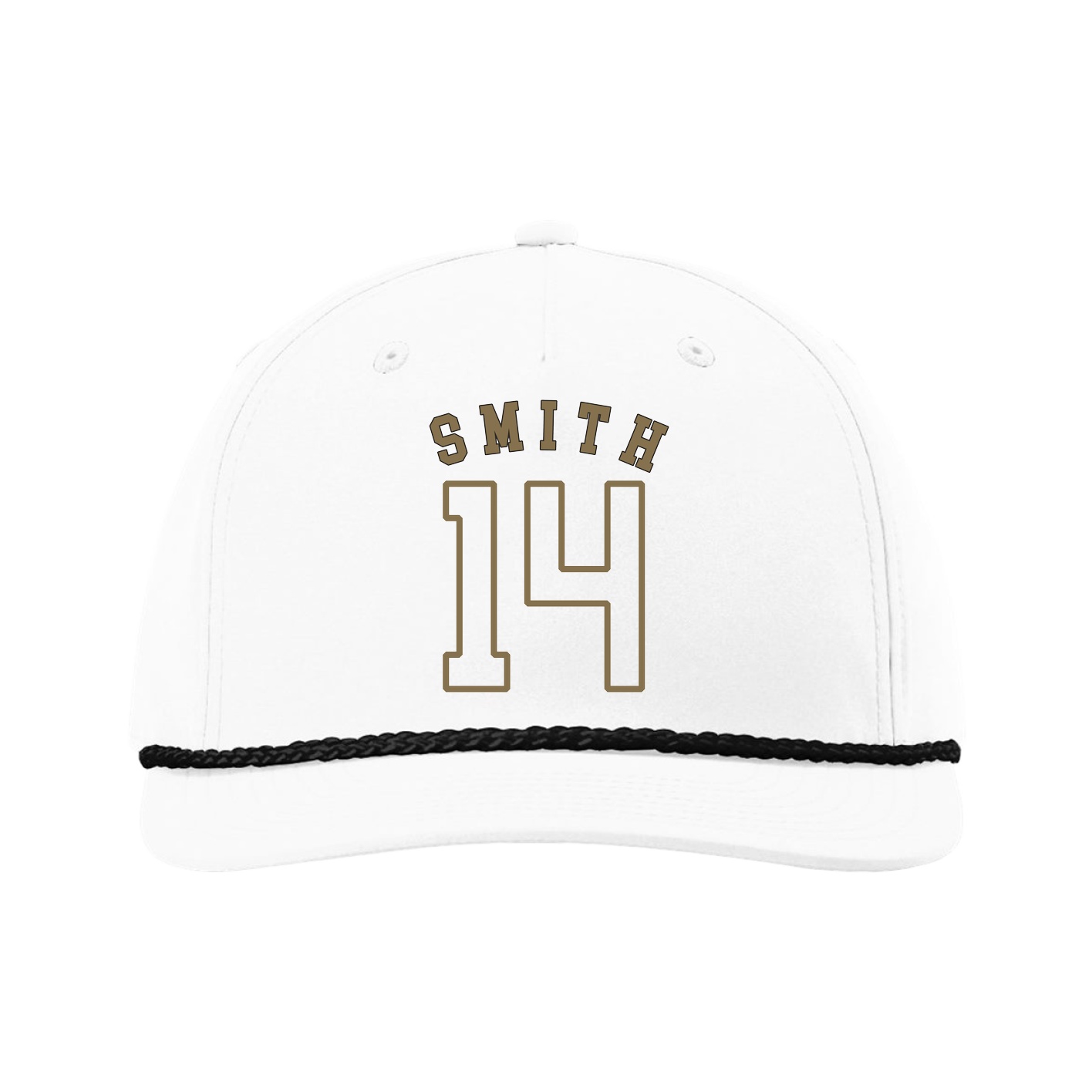 Five-Panel Classic Rope Cap — Shirsey Arch in White