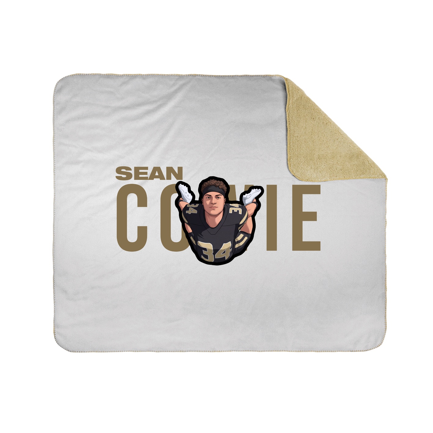 Throw Blanket — Player Name in White